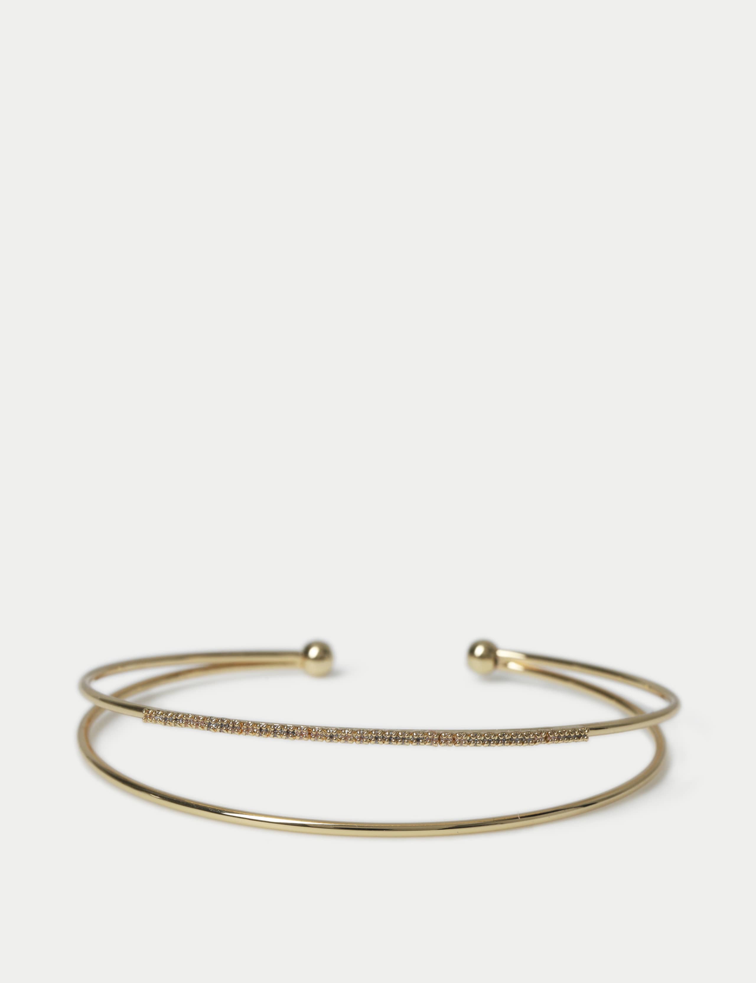 14ct  Gold Plated Two Row Cuff Wristwear