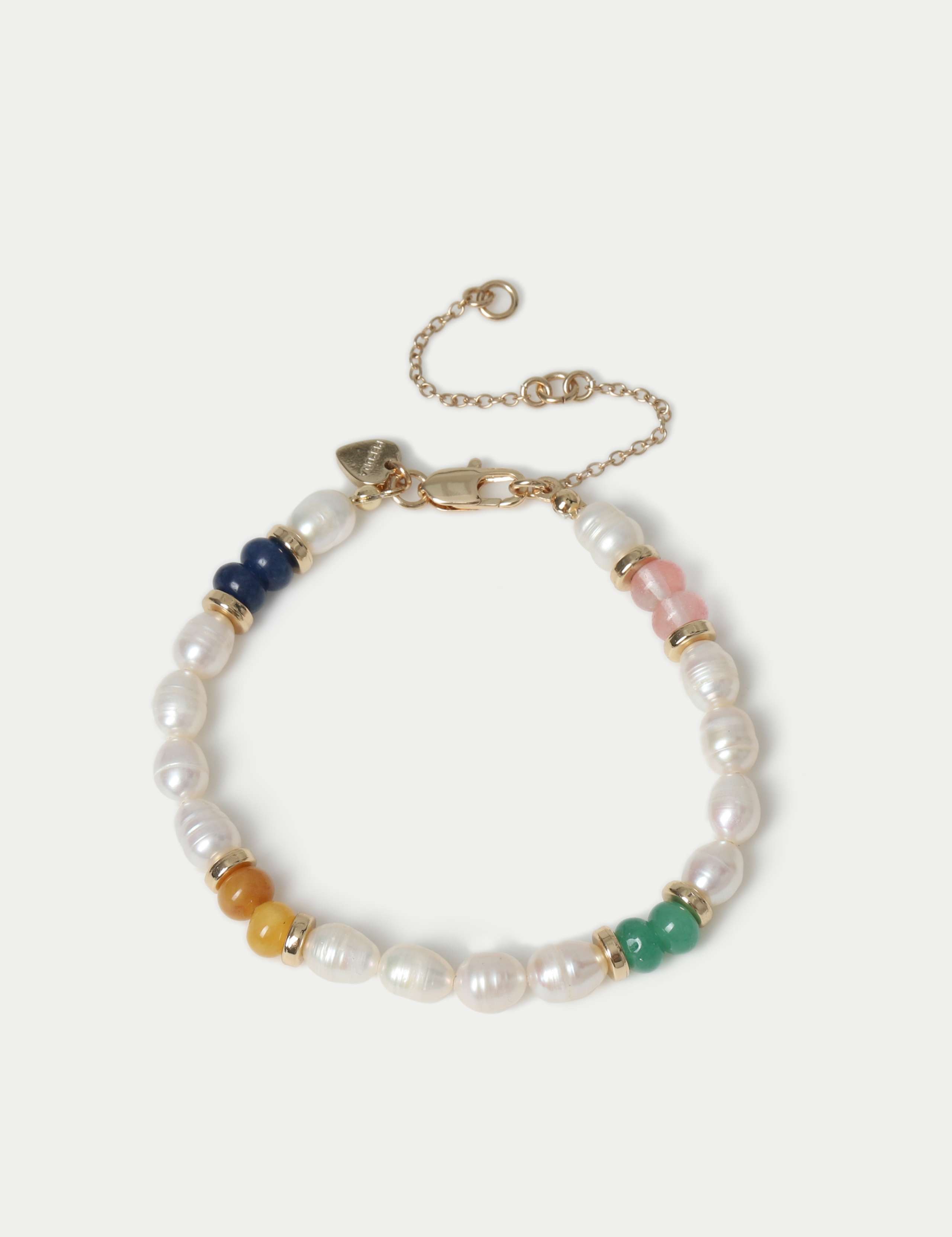 Fresh Water Pearl And Natural Stone Bracelet