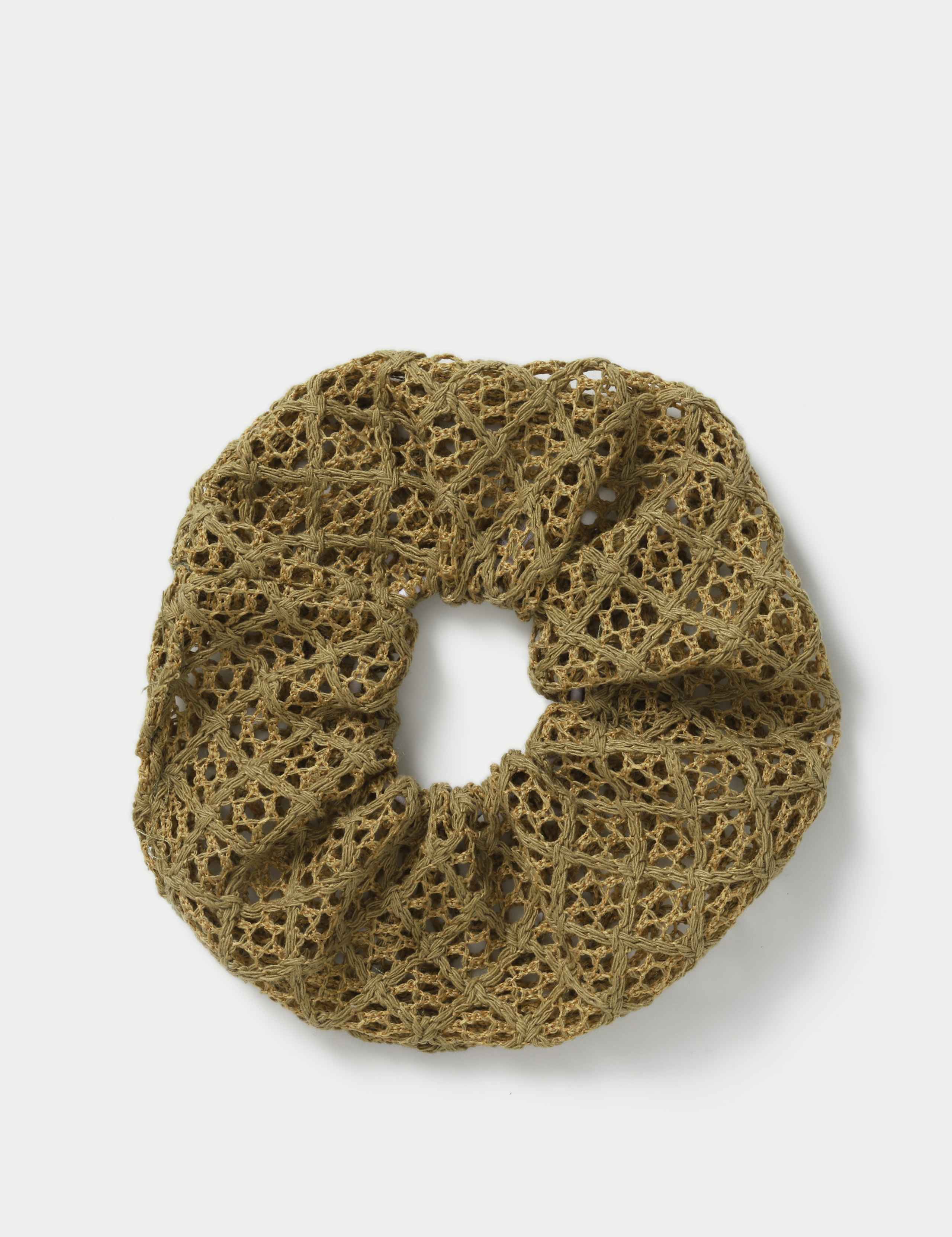 Chocolate Brown Crochet Scrunchie