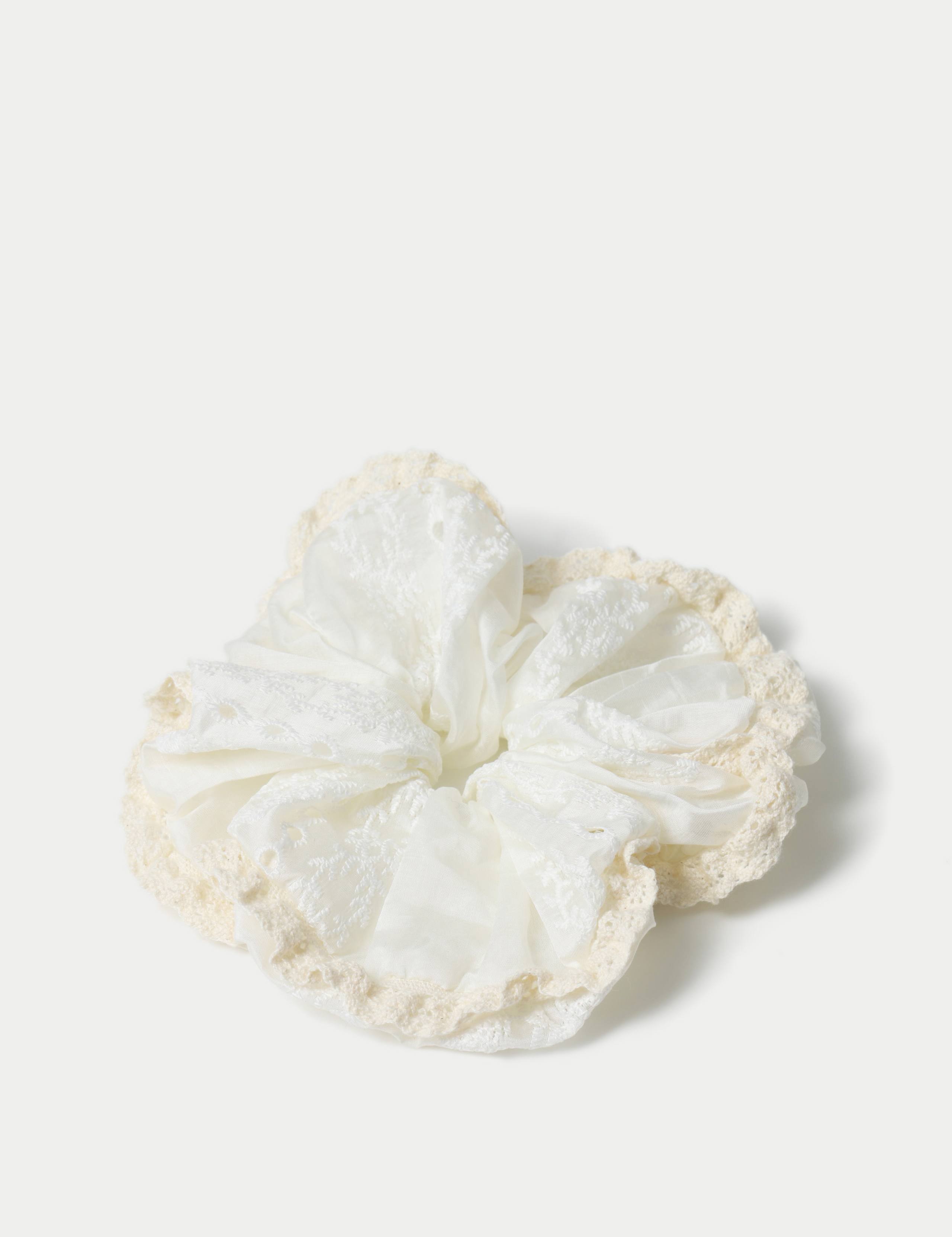 Floral Linen Scrunchie