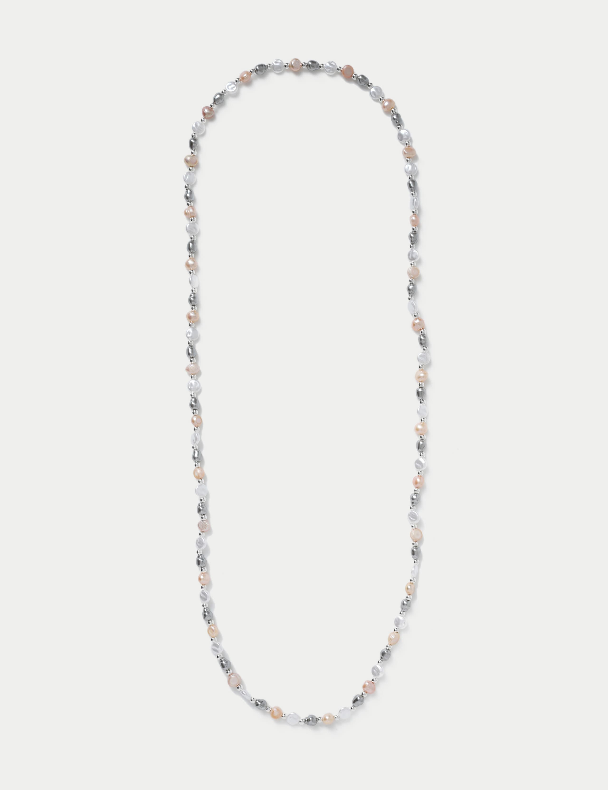 Multi Pearl Long Length Necklace