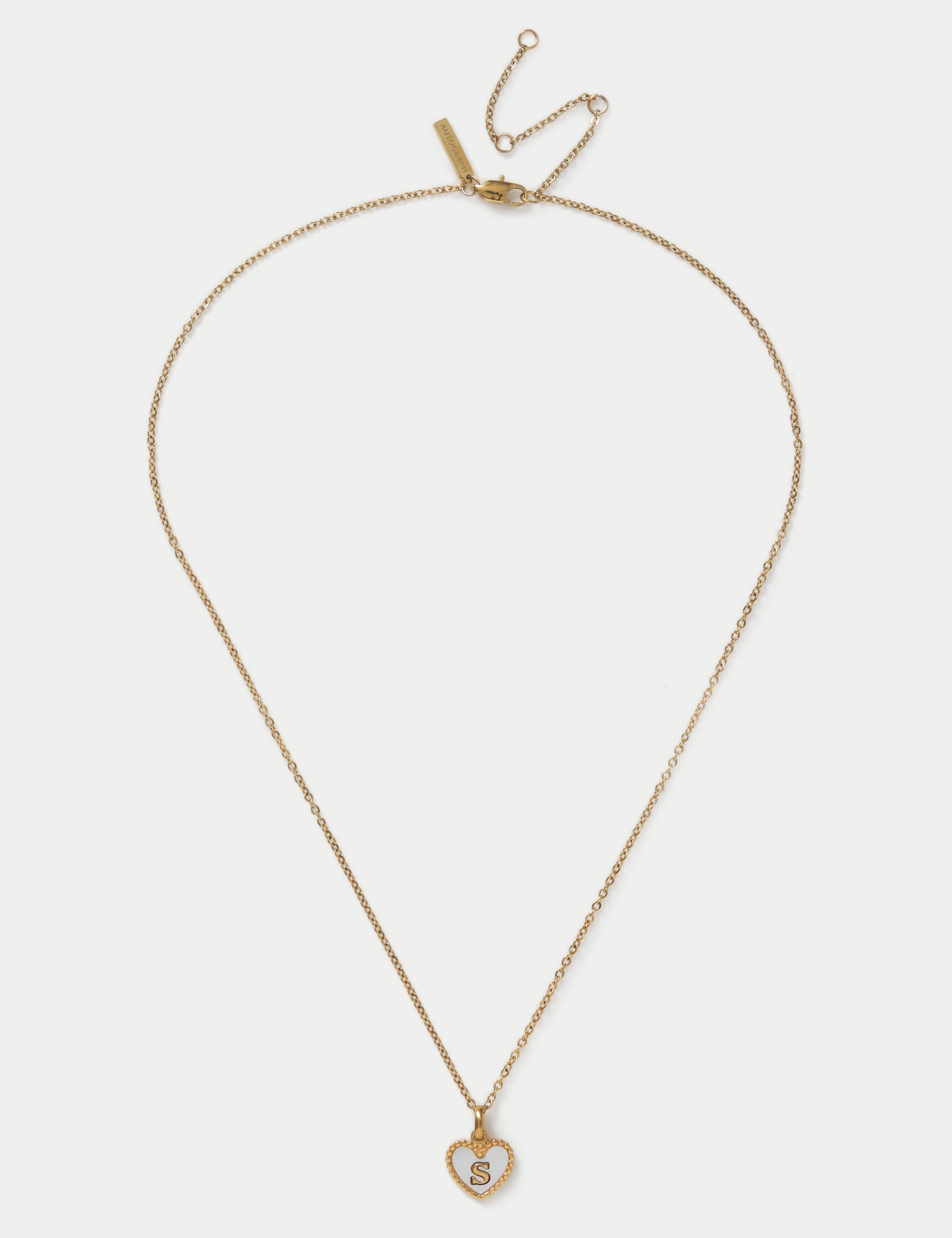 Waterproof Initial Heart Necklace S