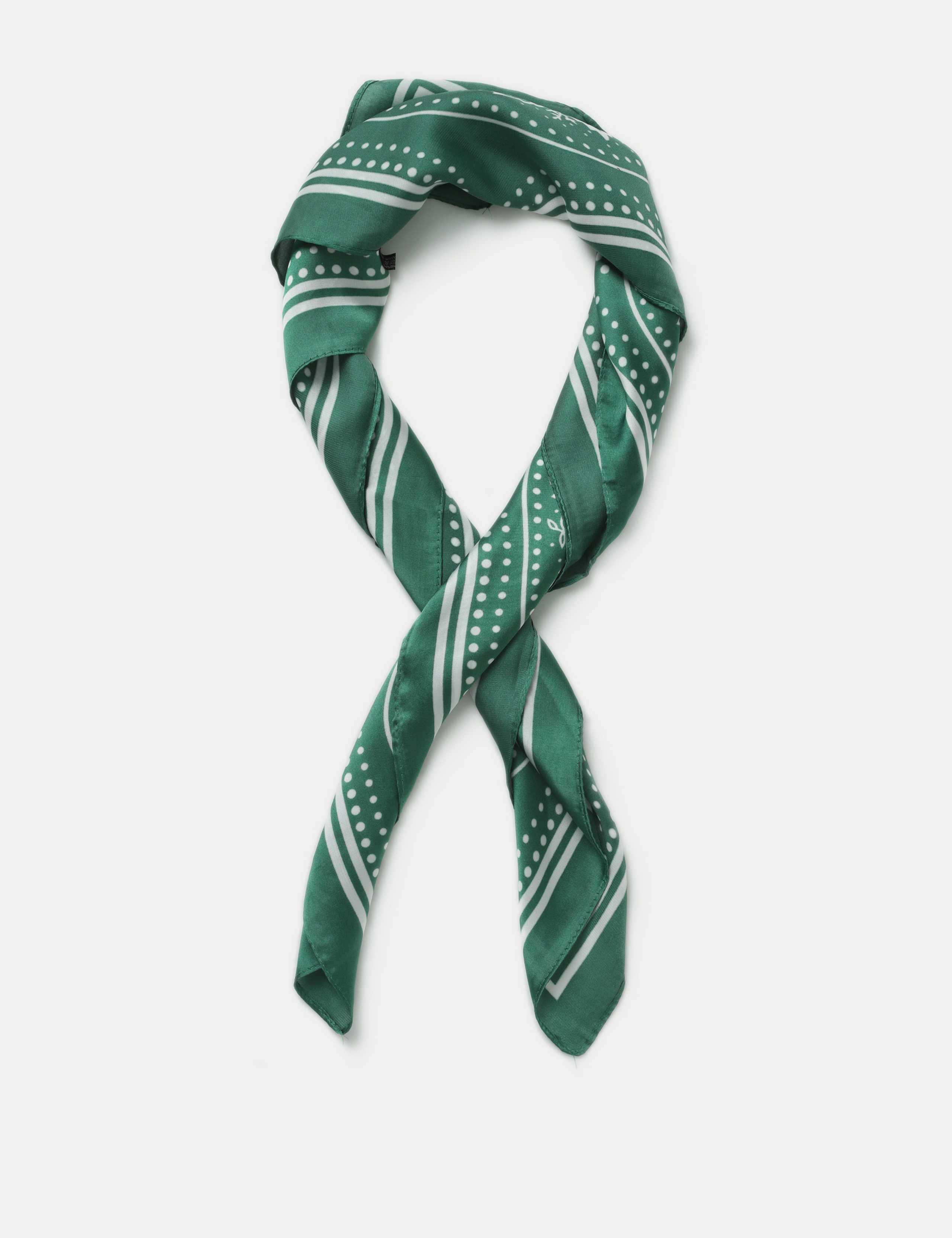 Green Satin Scarf