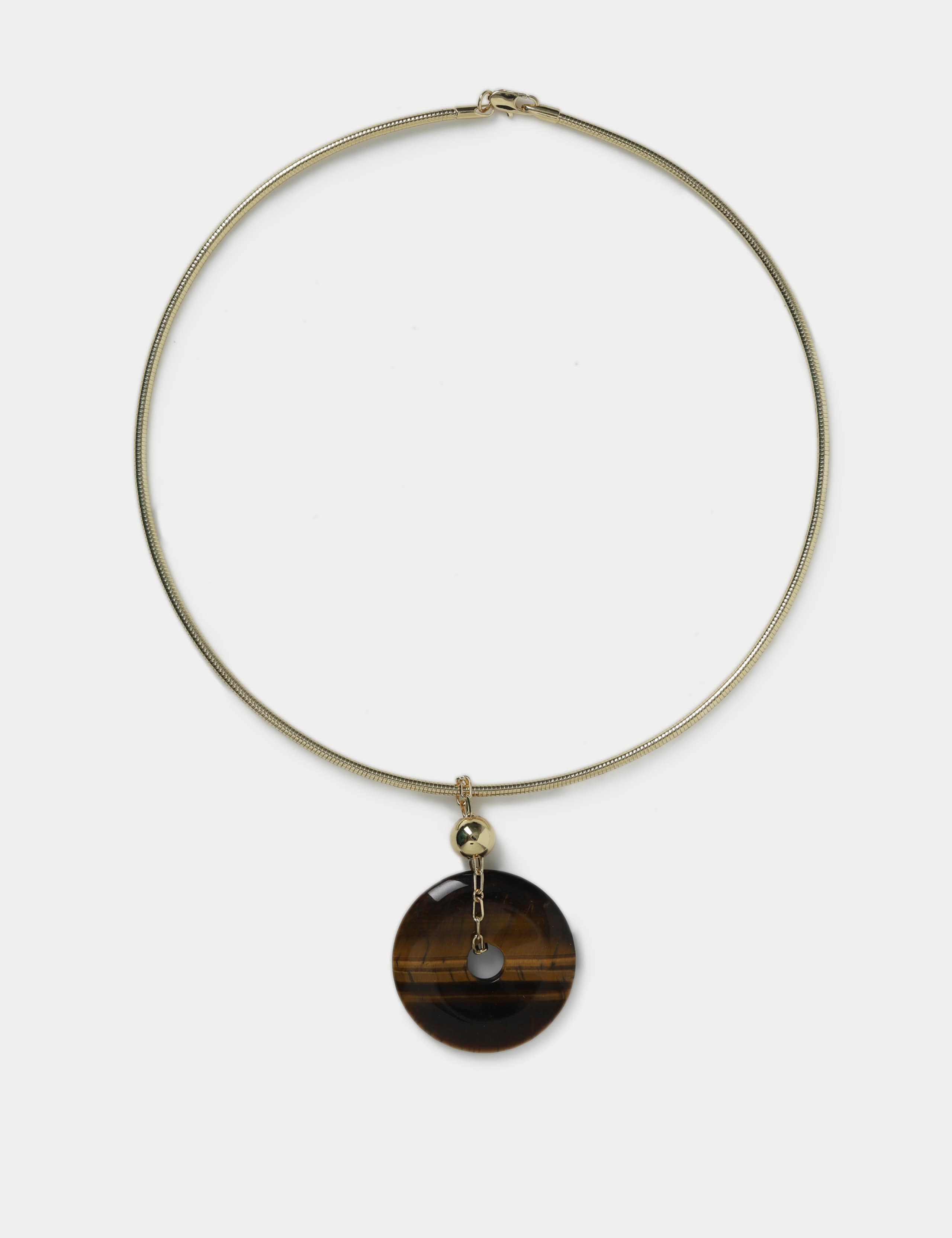 Real Stone Torc Necklace