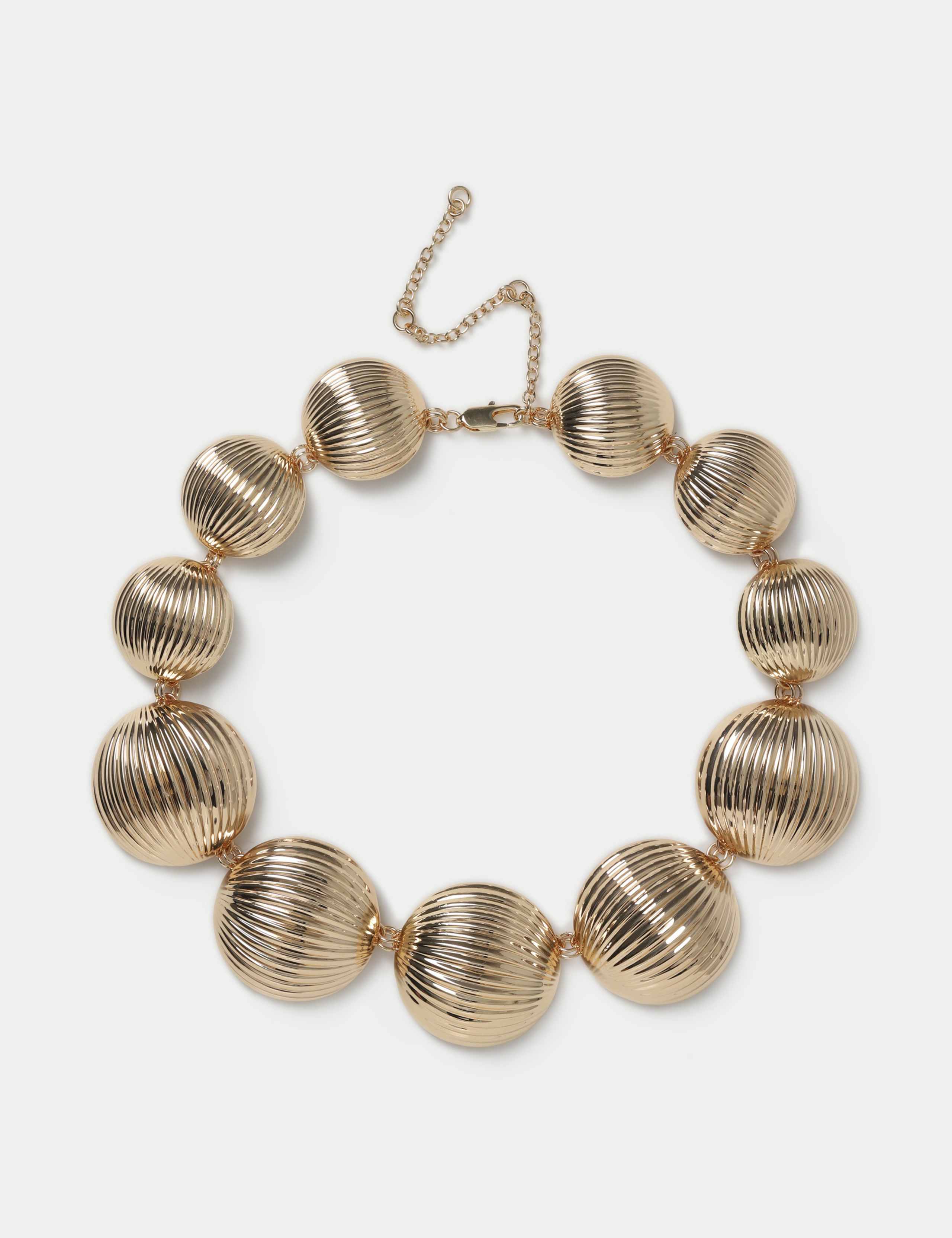 Ridge Texture Sphere Necklace