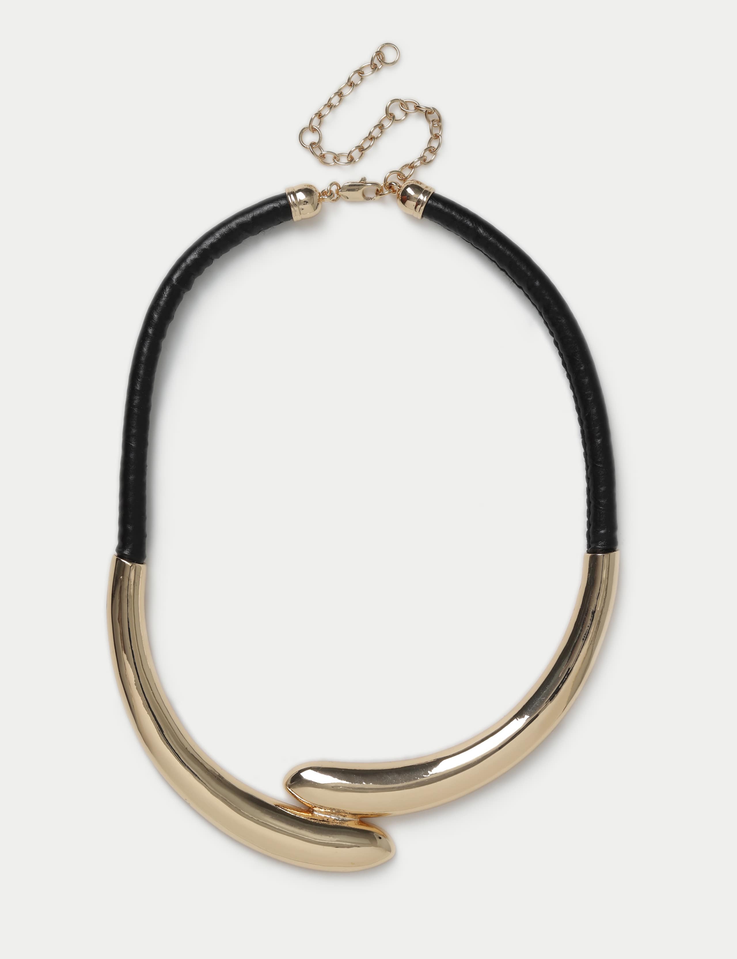 Cord and Metal Necklace