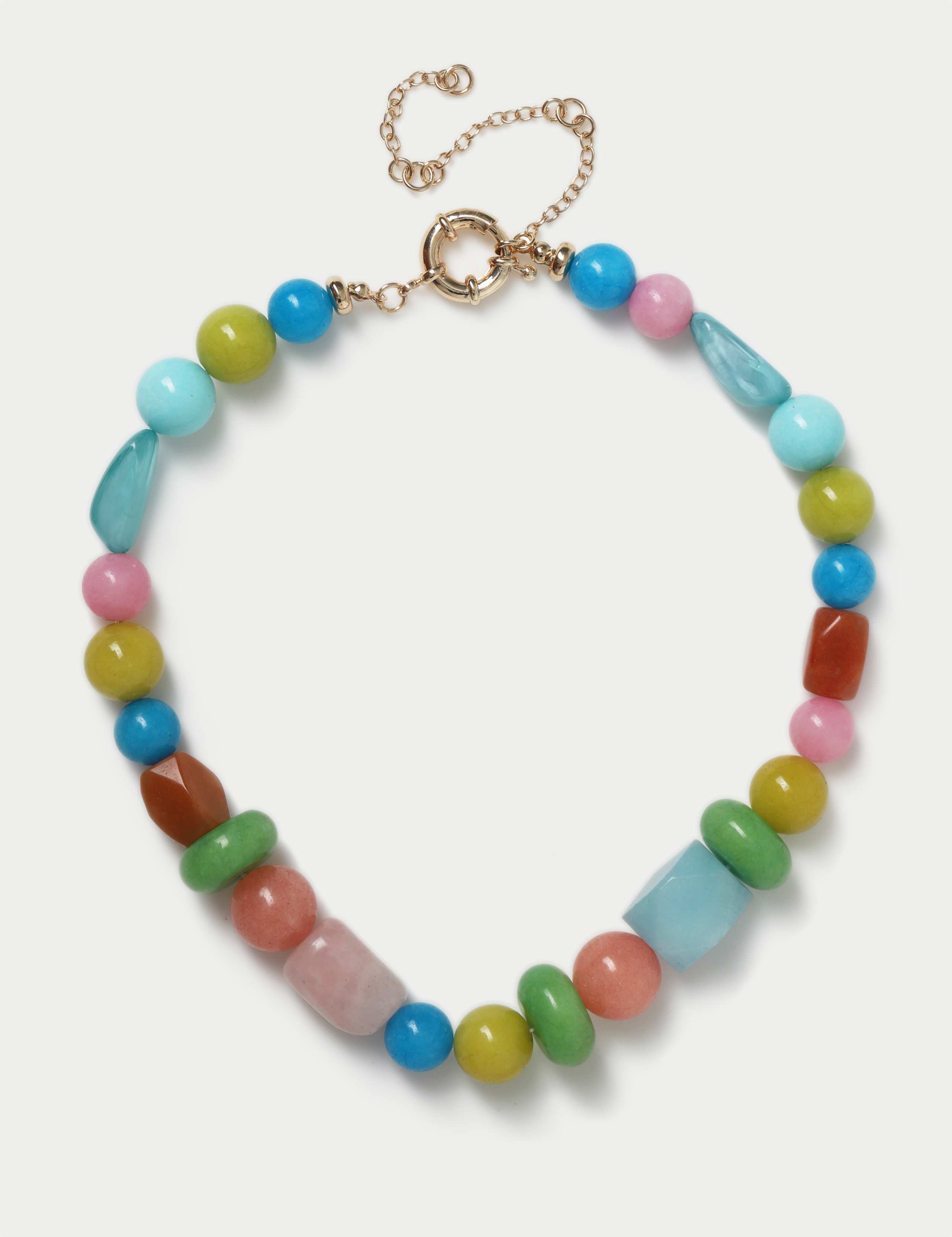 Natural Stone Frosted Colourful Necklace