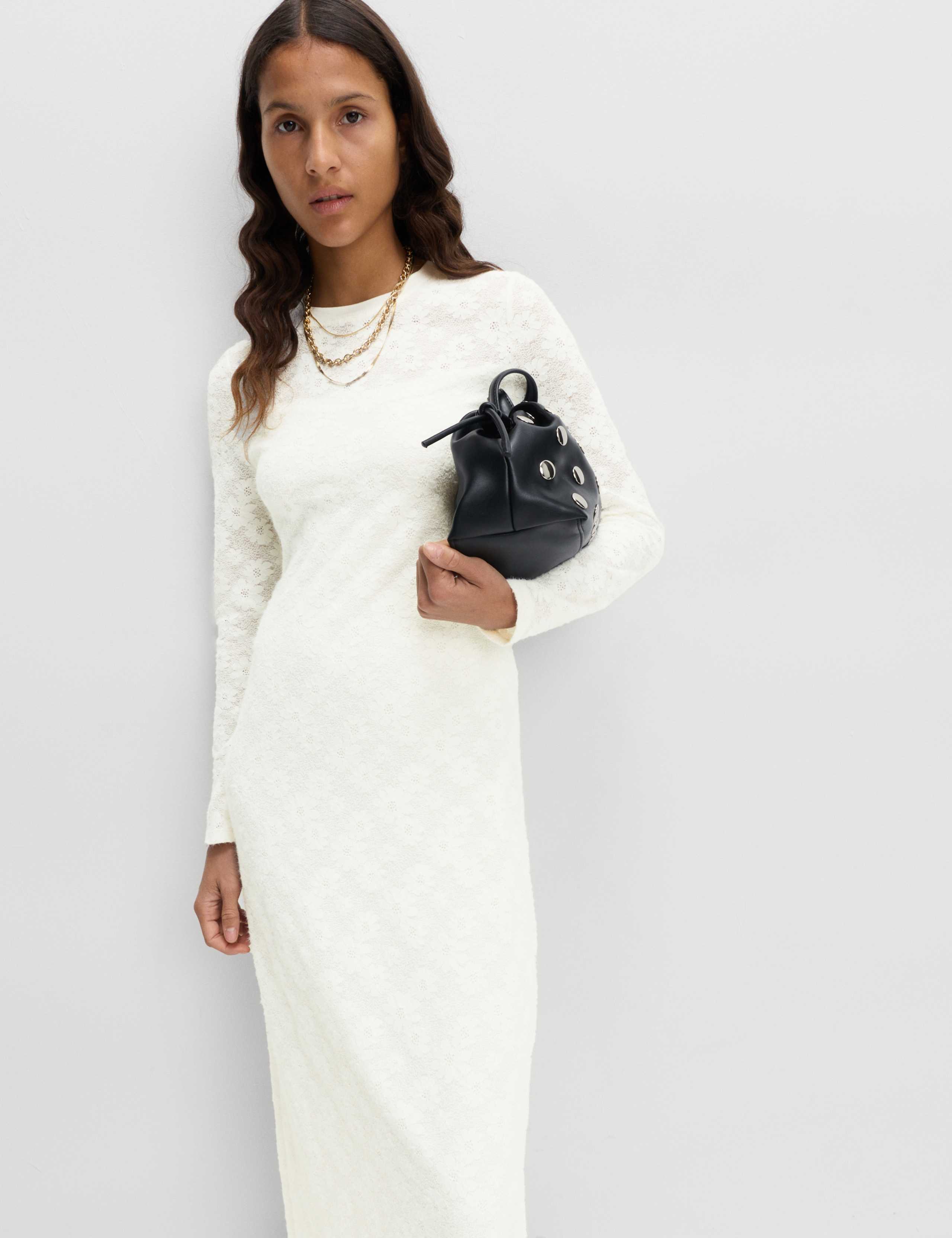 Lace Jersey Midaxi Skater Dress