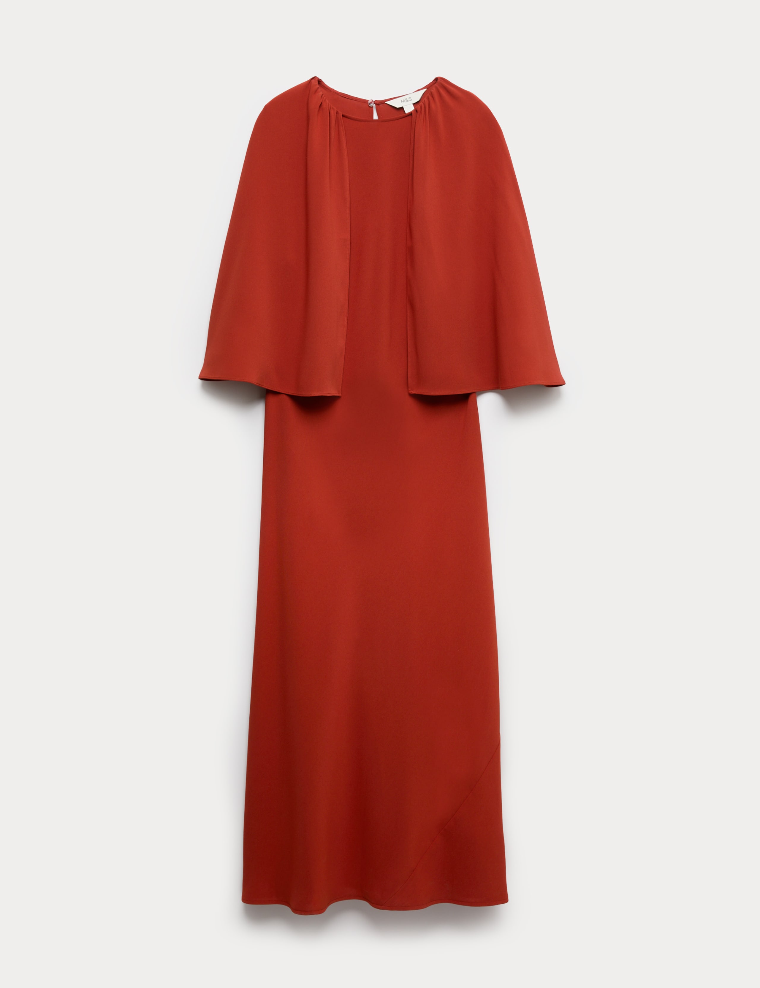 Cape Detail Midaxi Column Dress