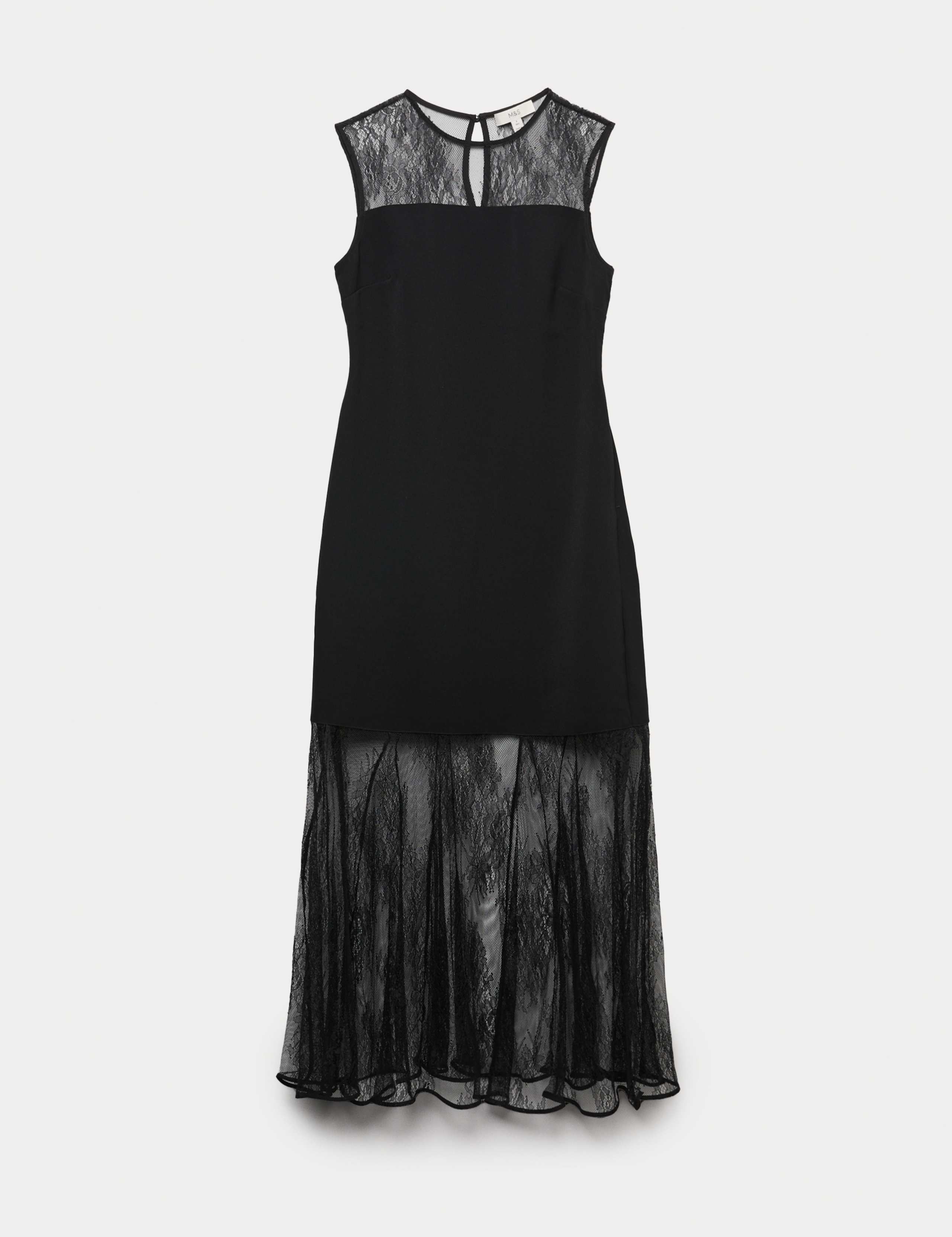 Sheer Lace Midaxi Dress