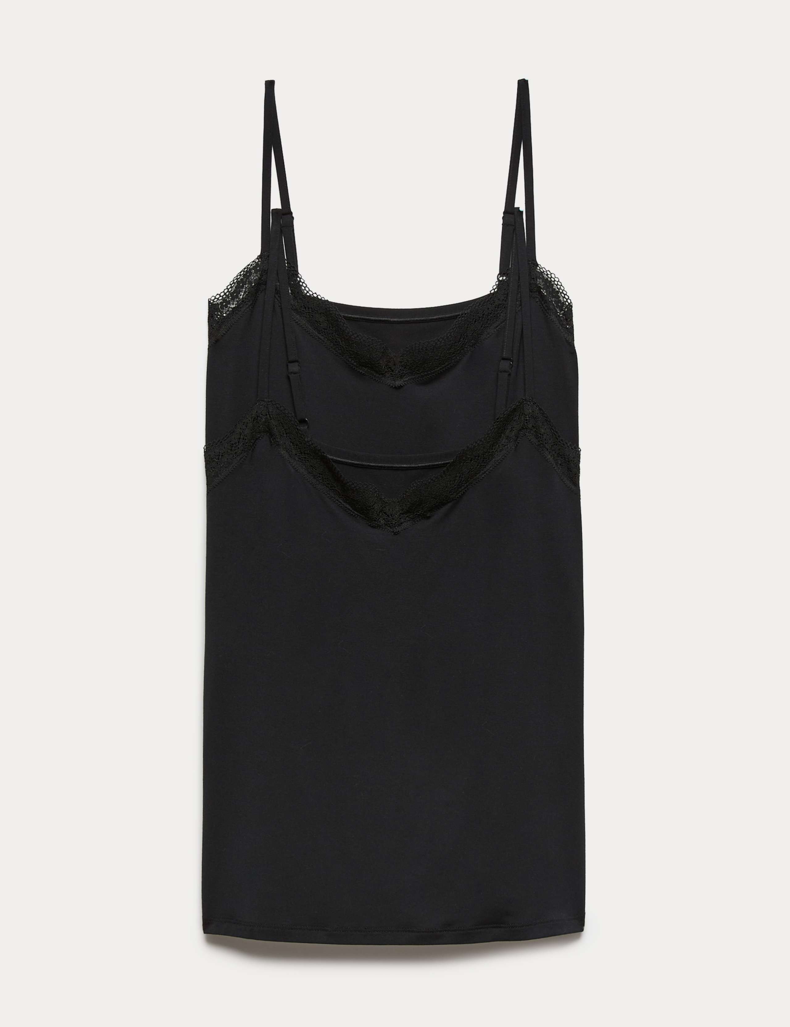 2 Pack Modal Rich Flexifit™ Lace Trim Vests