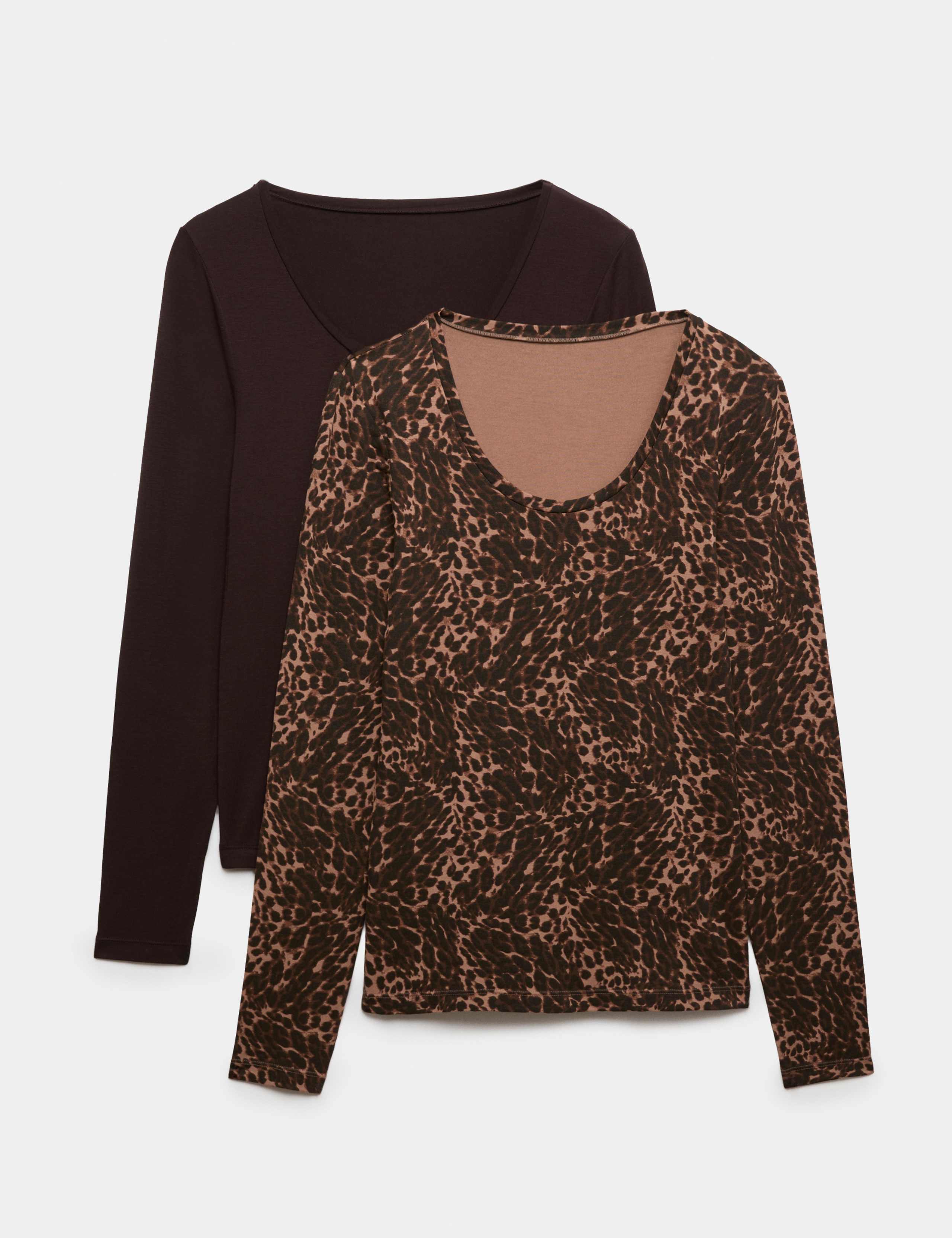 2pk Heatgen™ Thermal Scoop Neck Tops