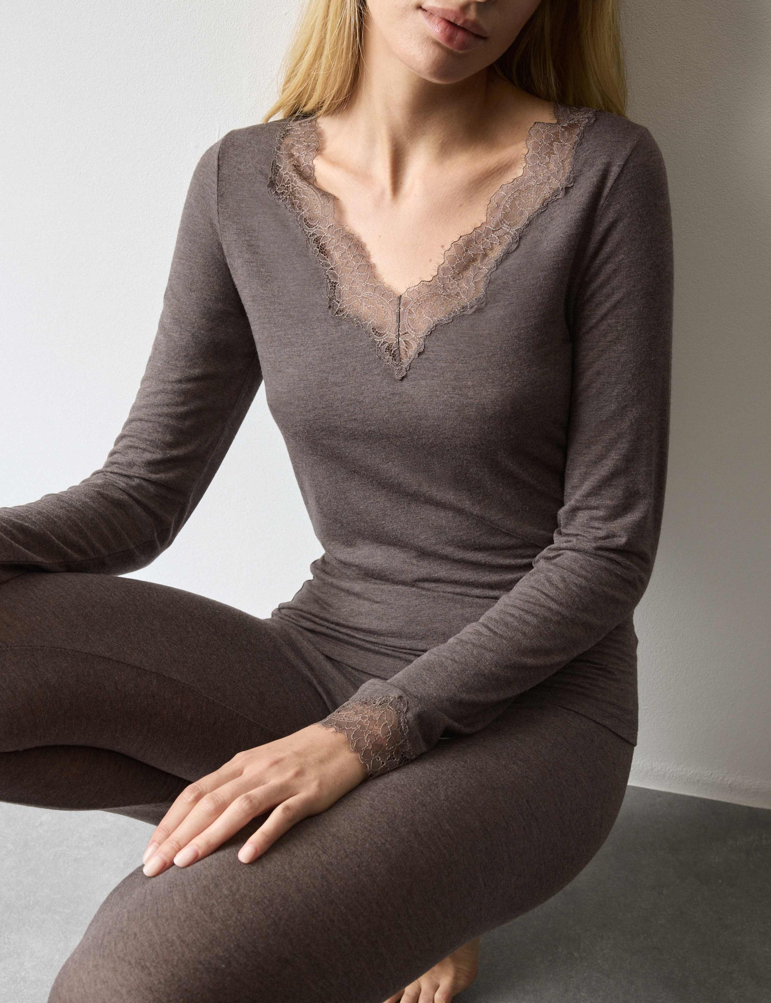 Modal Rich Thermal Top with Cashmere