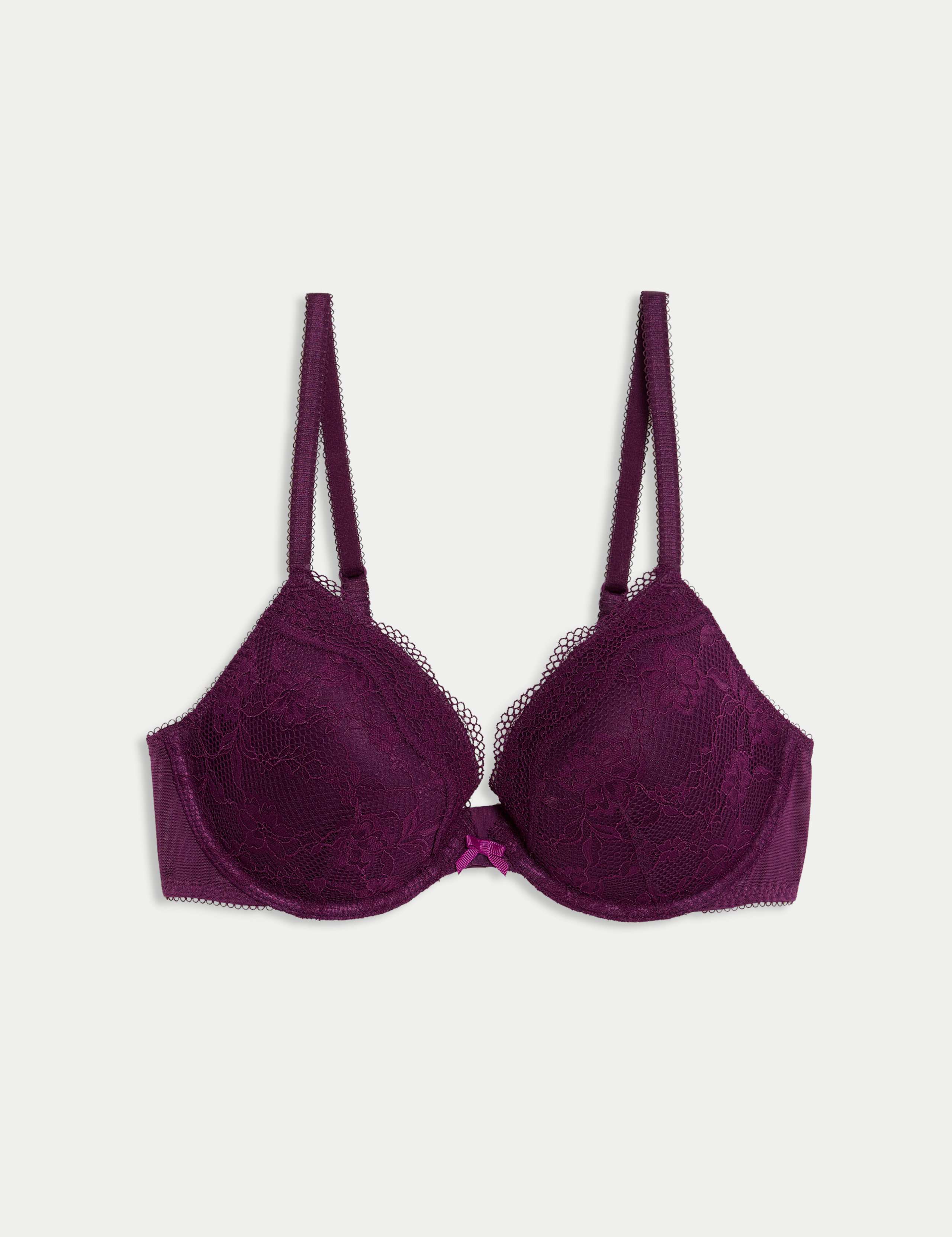 Jasmine Lace Wired Plunge Bra A-E