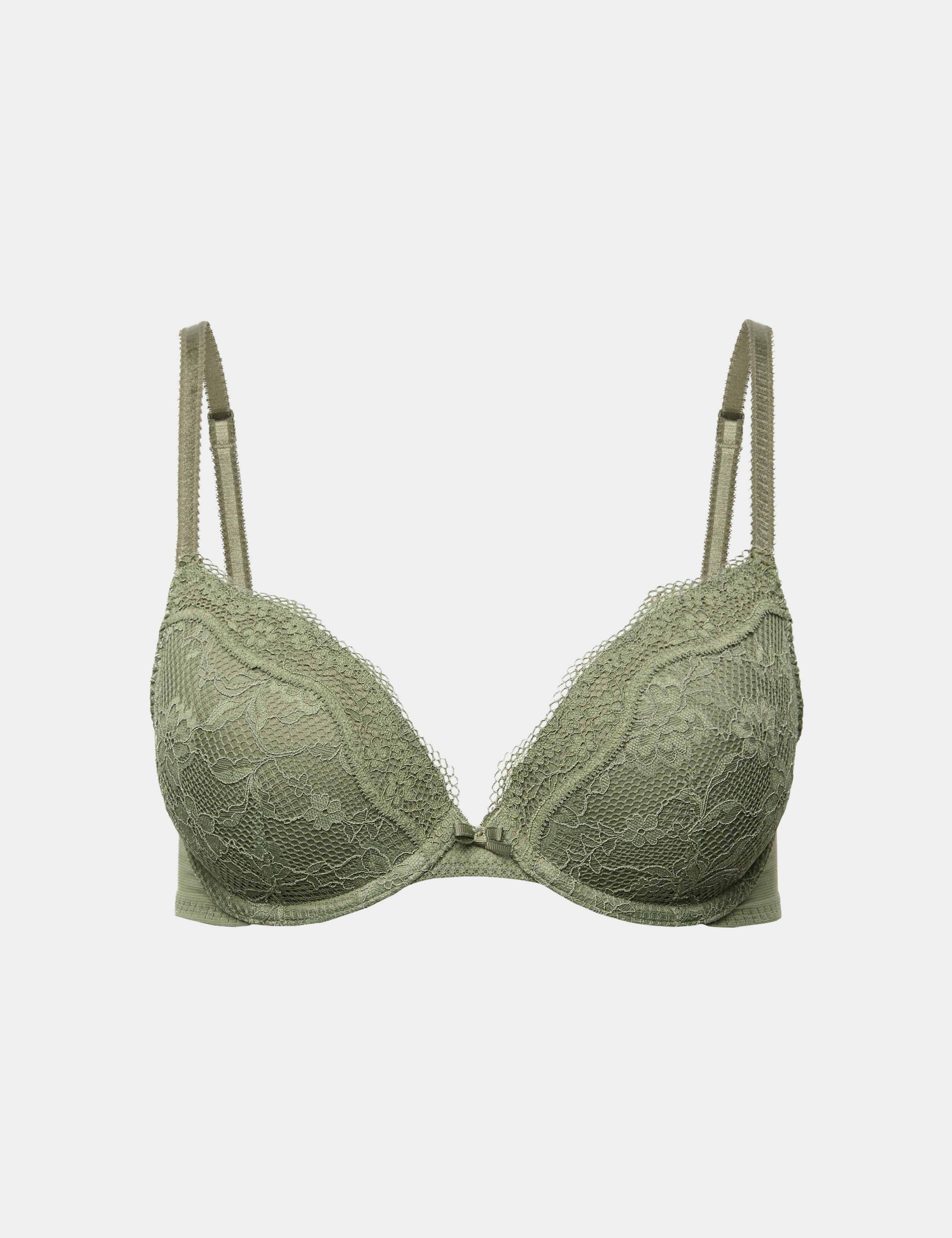 Jasmine Lace Wired Plunge Bra A-E