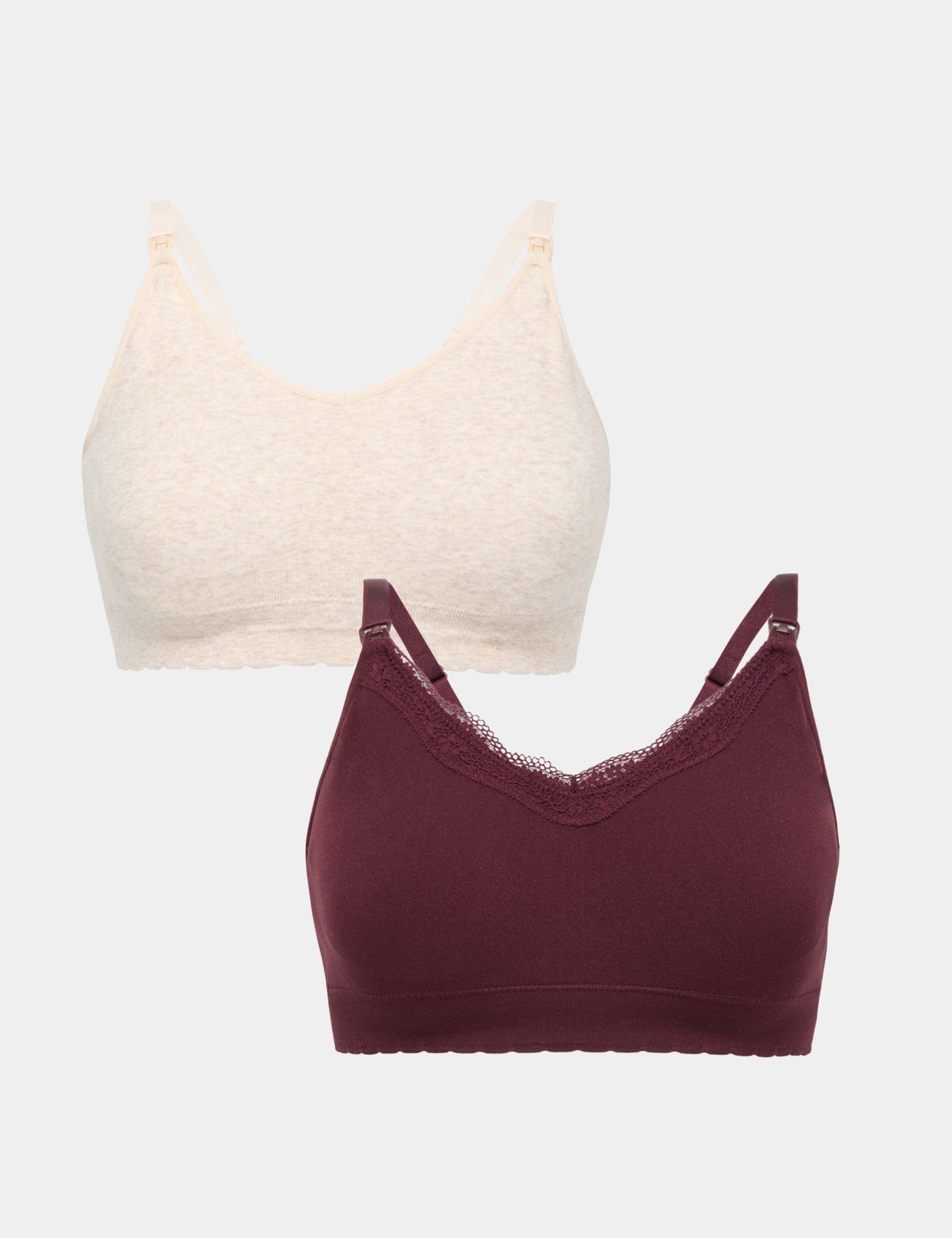 2pk Seamless Non Wired Maternity Nursing Bras