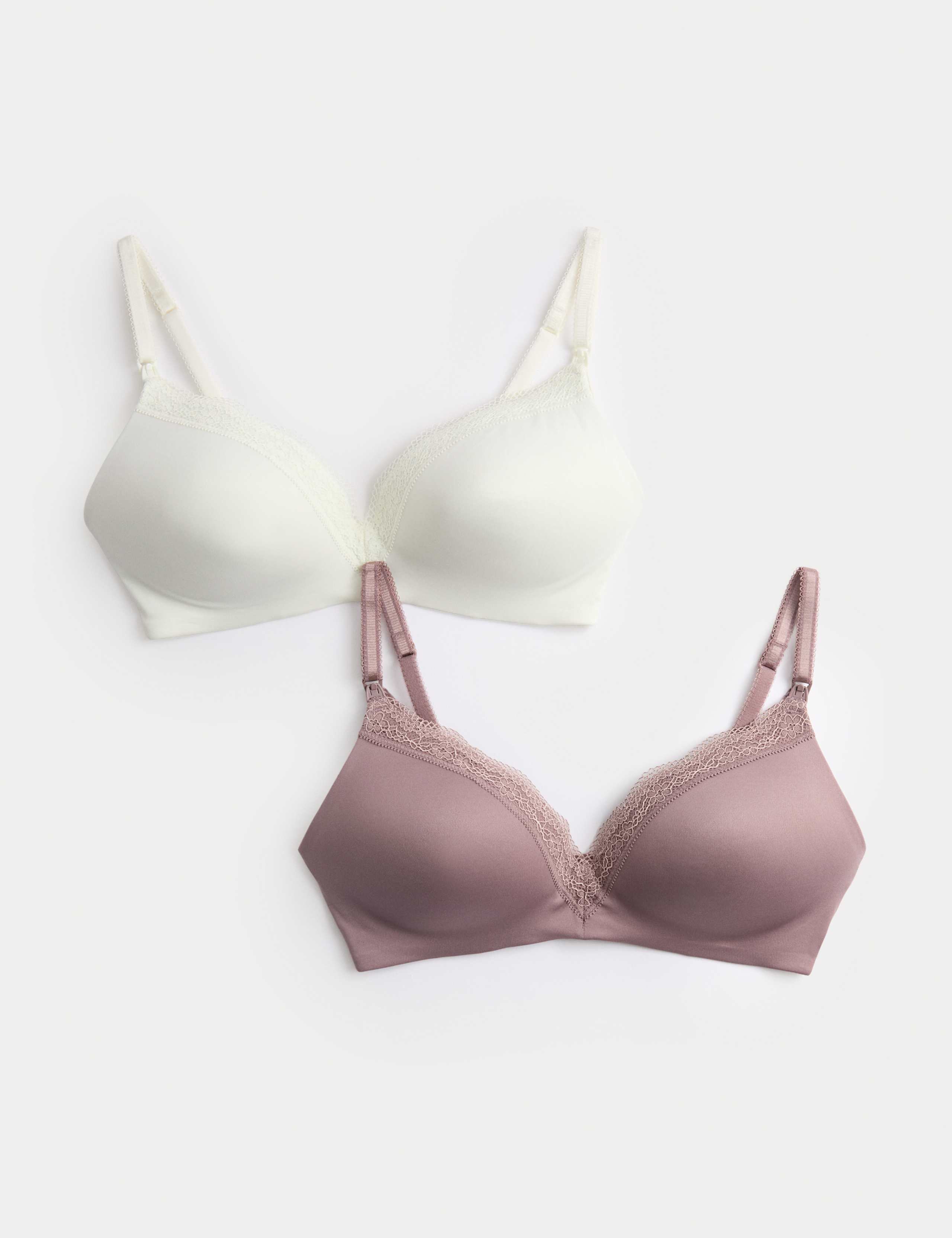 2pk Jasmine Lace Trim Maternity Nursing Bra B-G