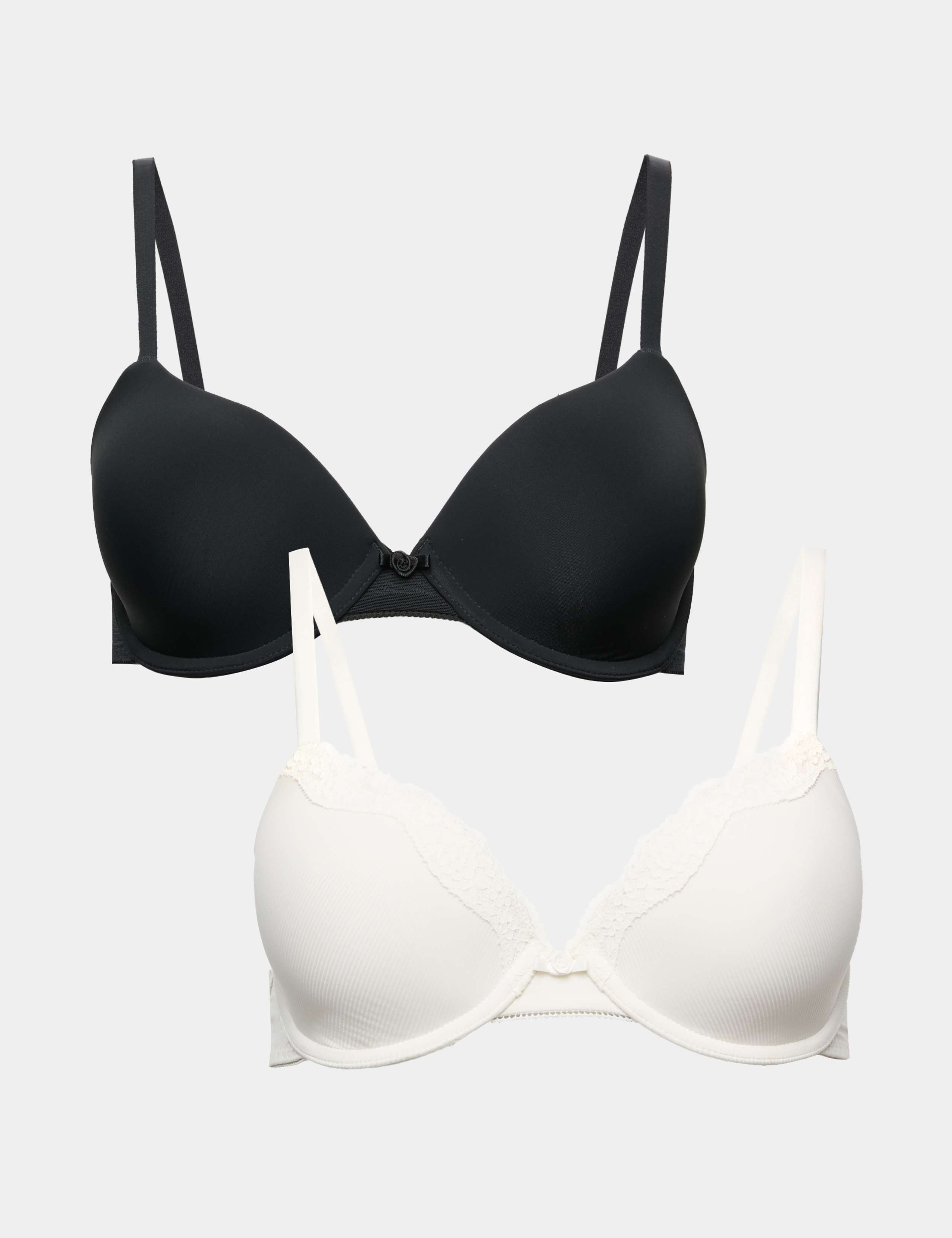 2 Pack Wired Demi Cup Bras (A-E)
