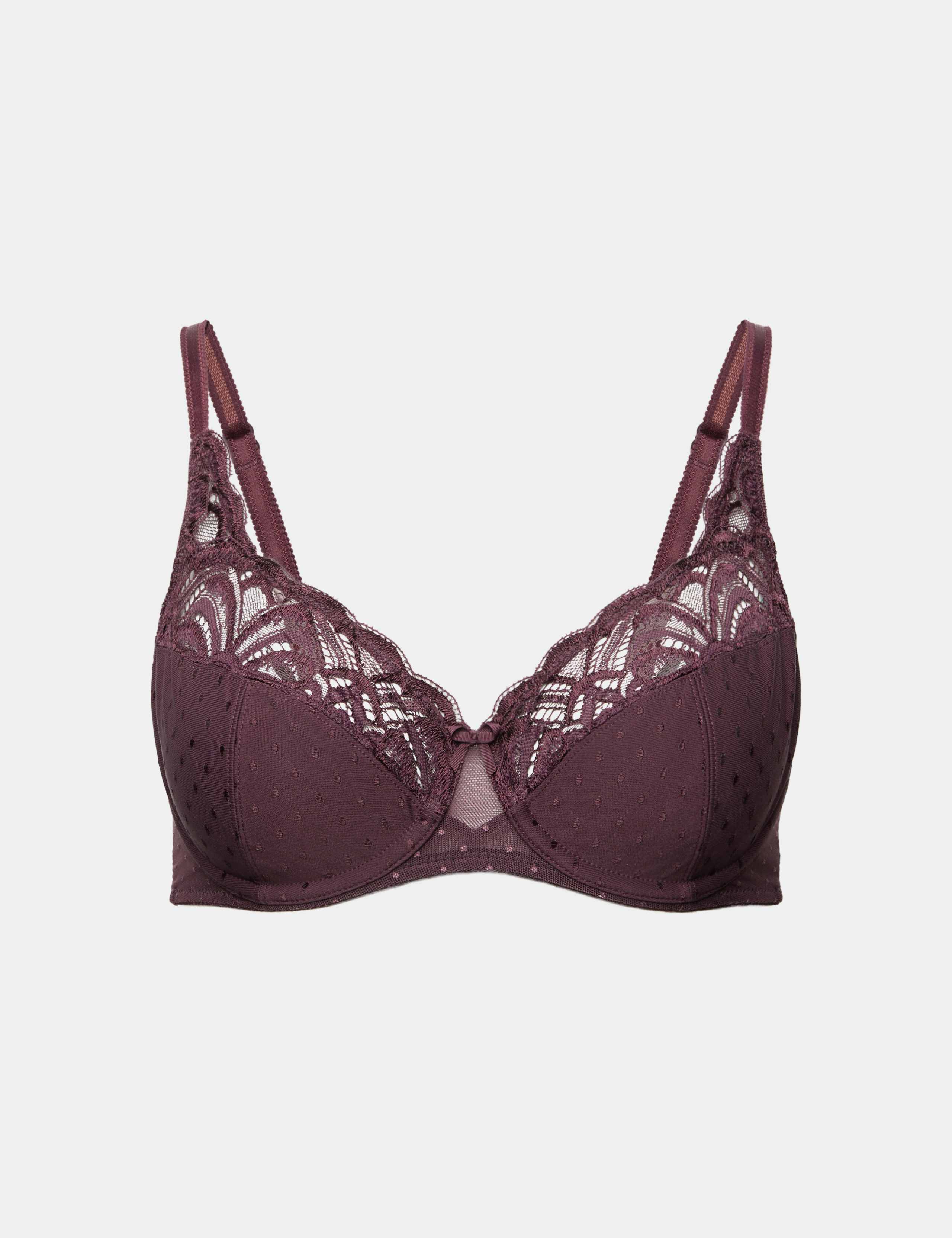 Amelia Lace Wired Full Cup Bra Set A-E 1 of 6