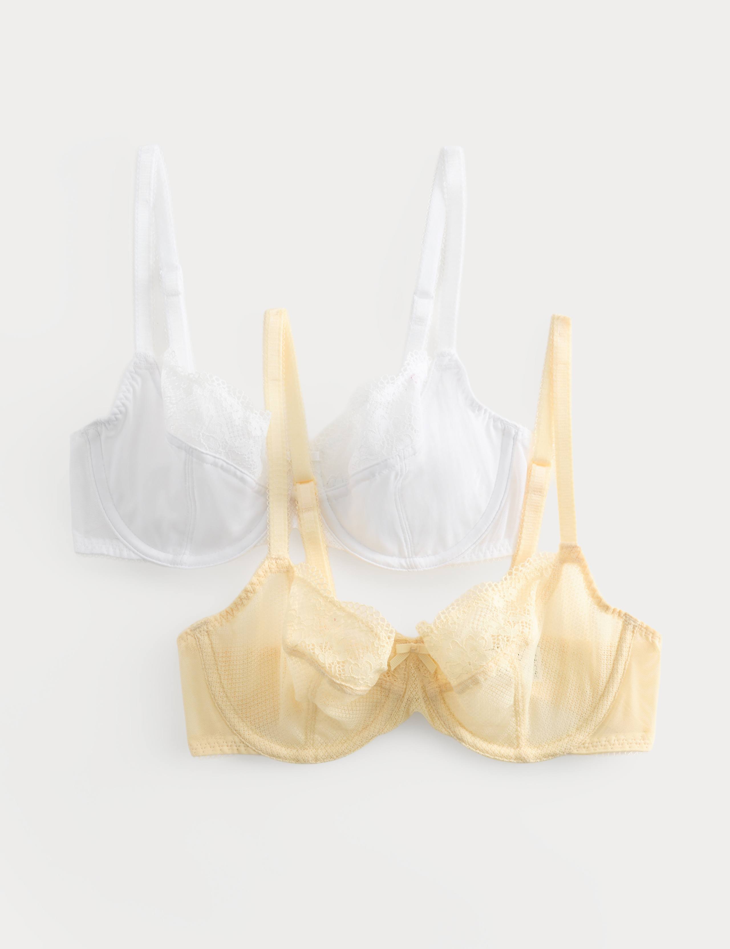 2 Pack Jasmine Lace Wired Balcony Bras (A-E)