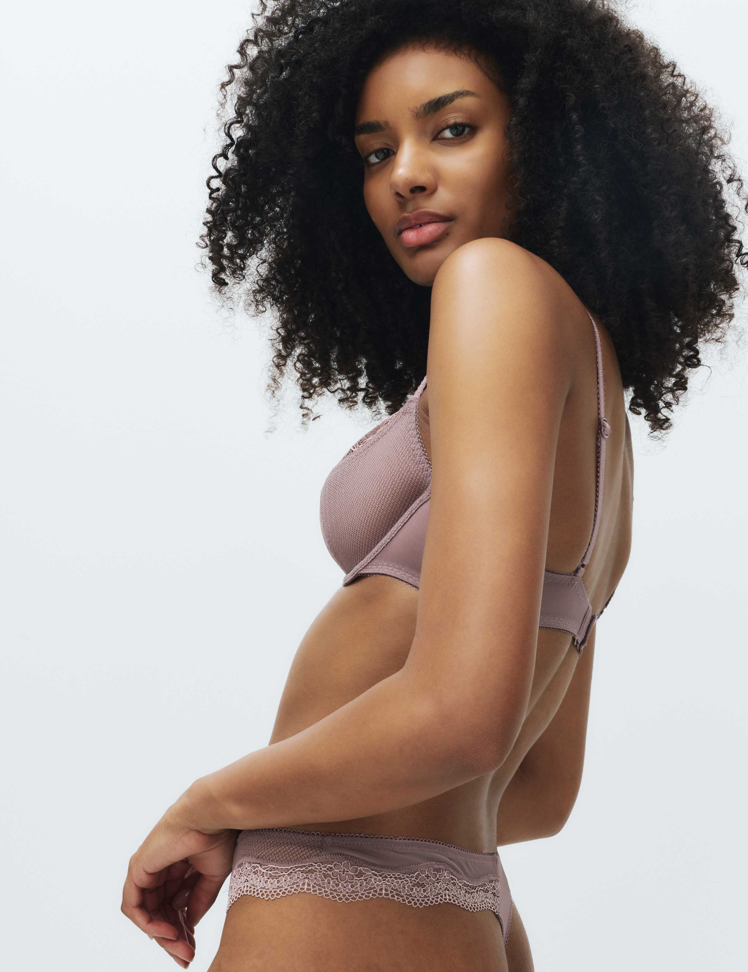2 Pack Jasmine Lace Wired Balcony Bras Set A-E 4 of 6