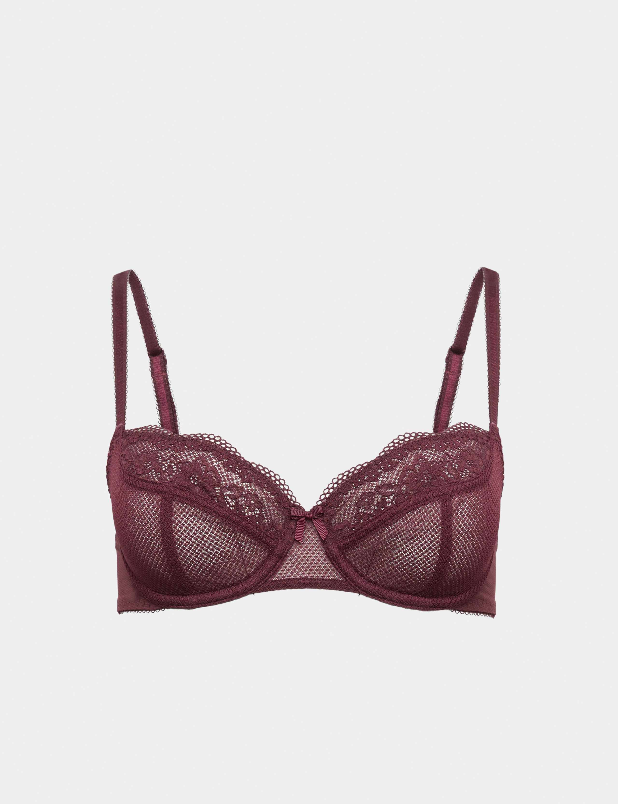 Jasmine Lace Wired Balcony Bra Set A-E 1 of 6