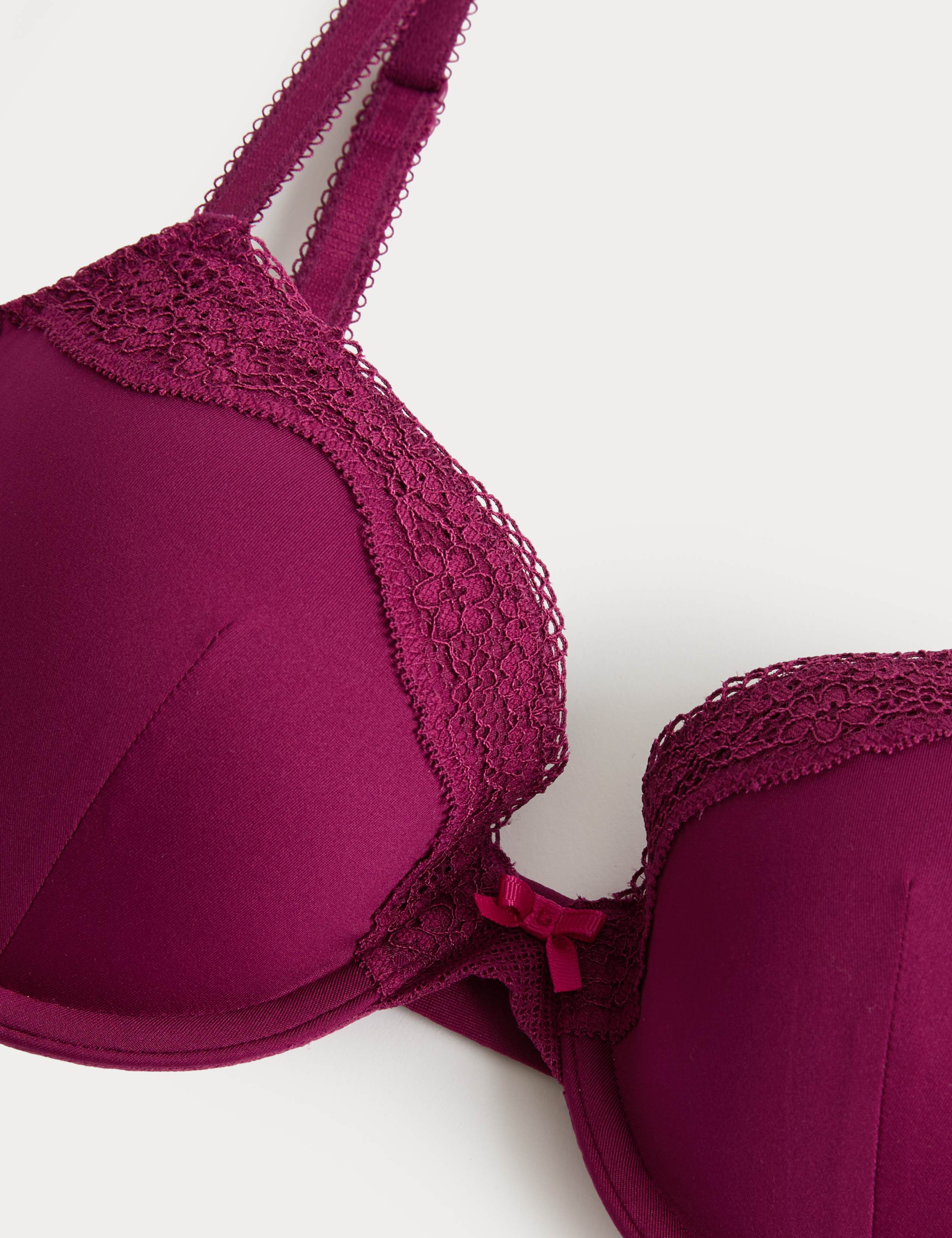 Jasmine Lace Wired Demi Cup Bra Set A-E 4 of 6