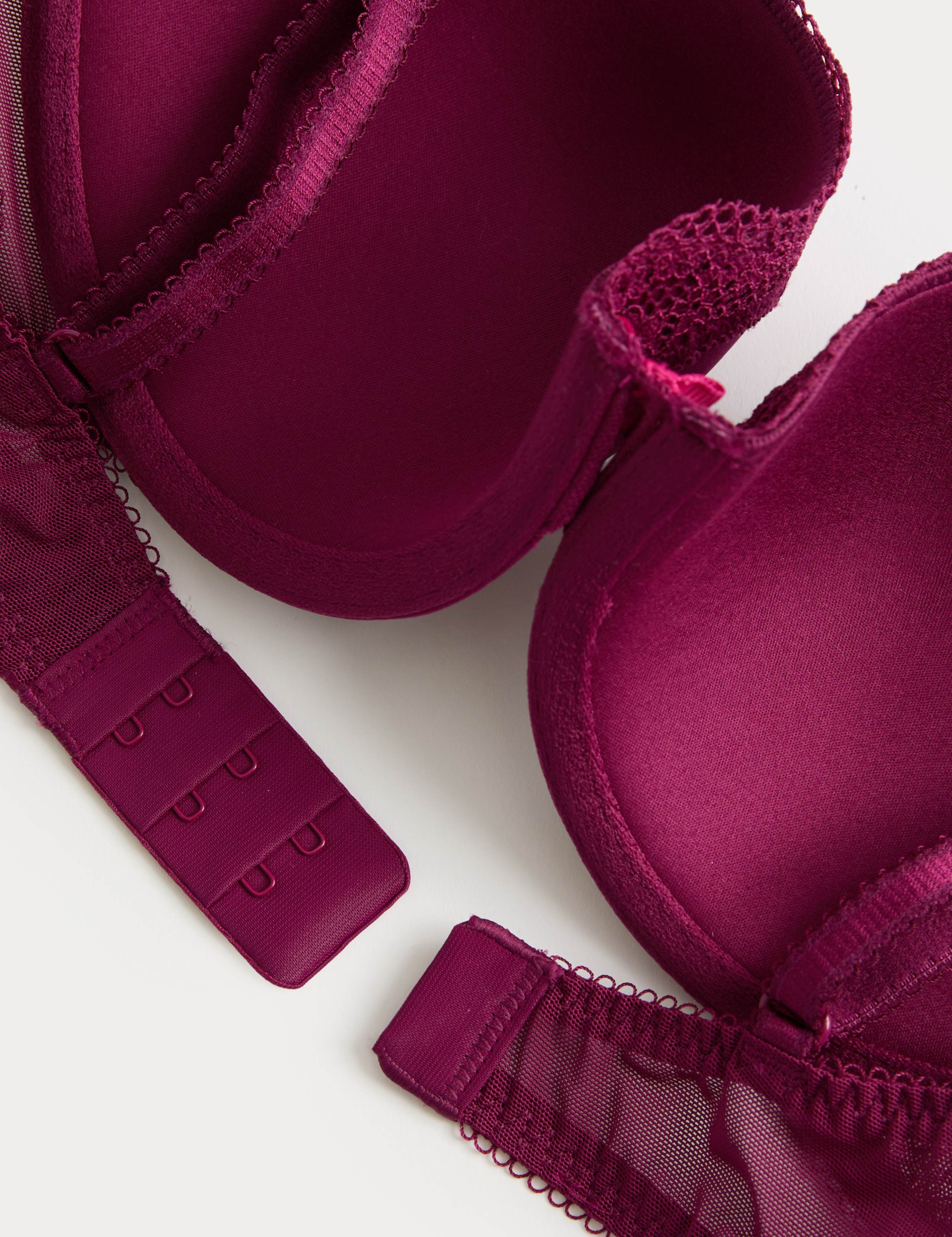 Jasmine Lace Wired Demi Cup Bra Set A-E 6 of 6