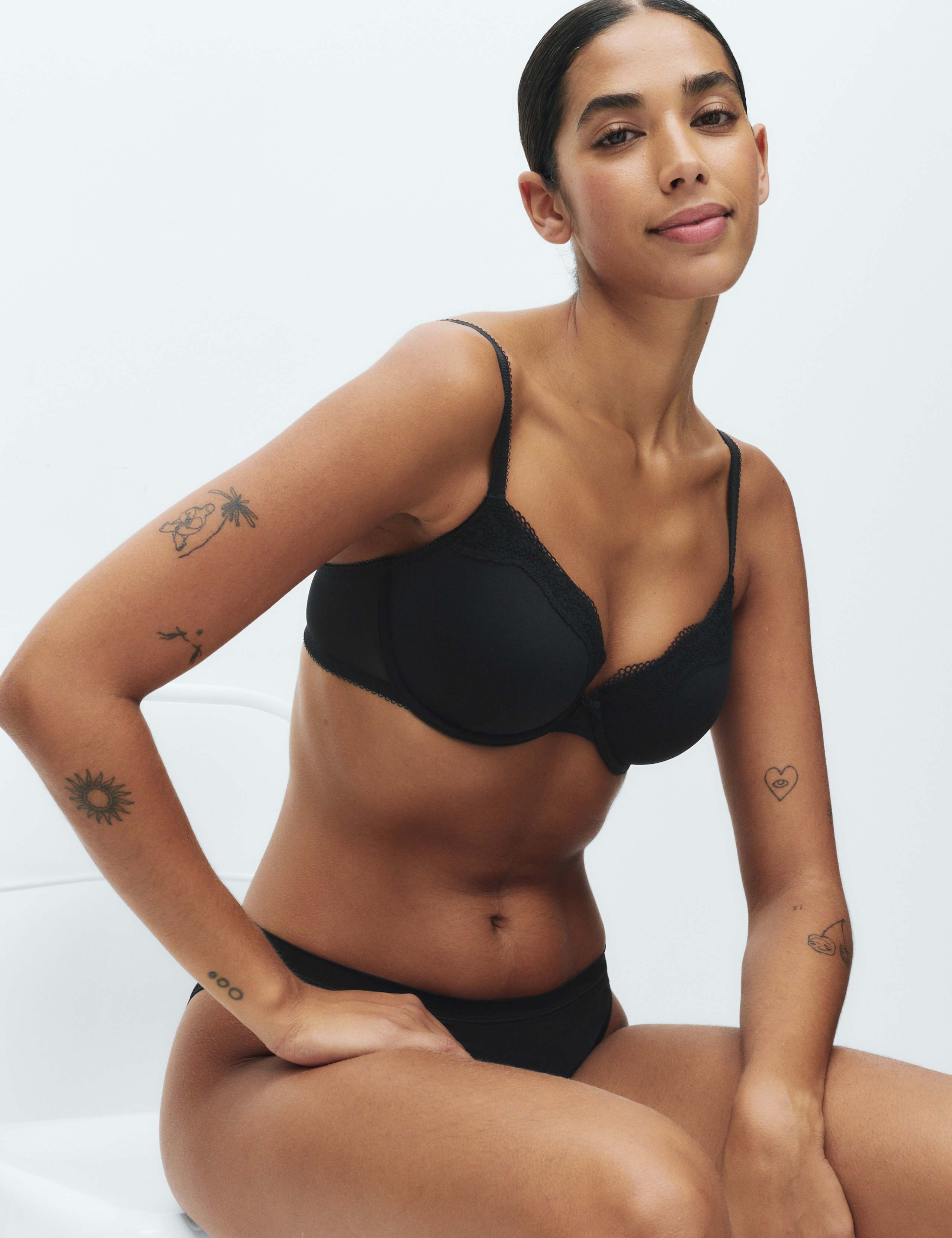 Jasmine Lace Wired Demi Cup Bra (A-E)