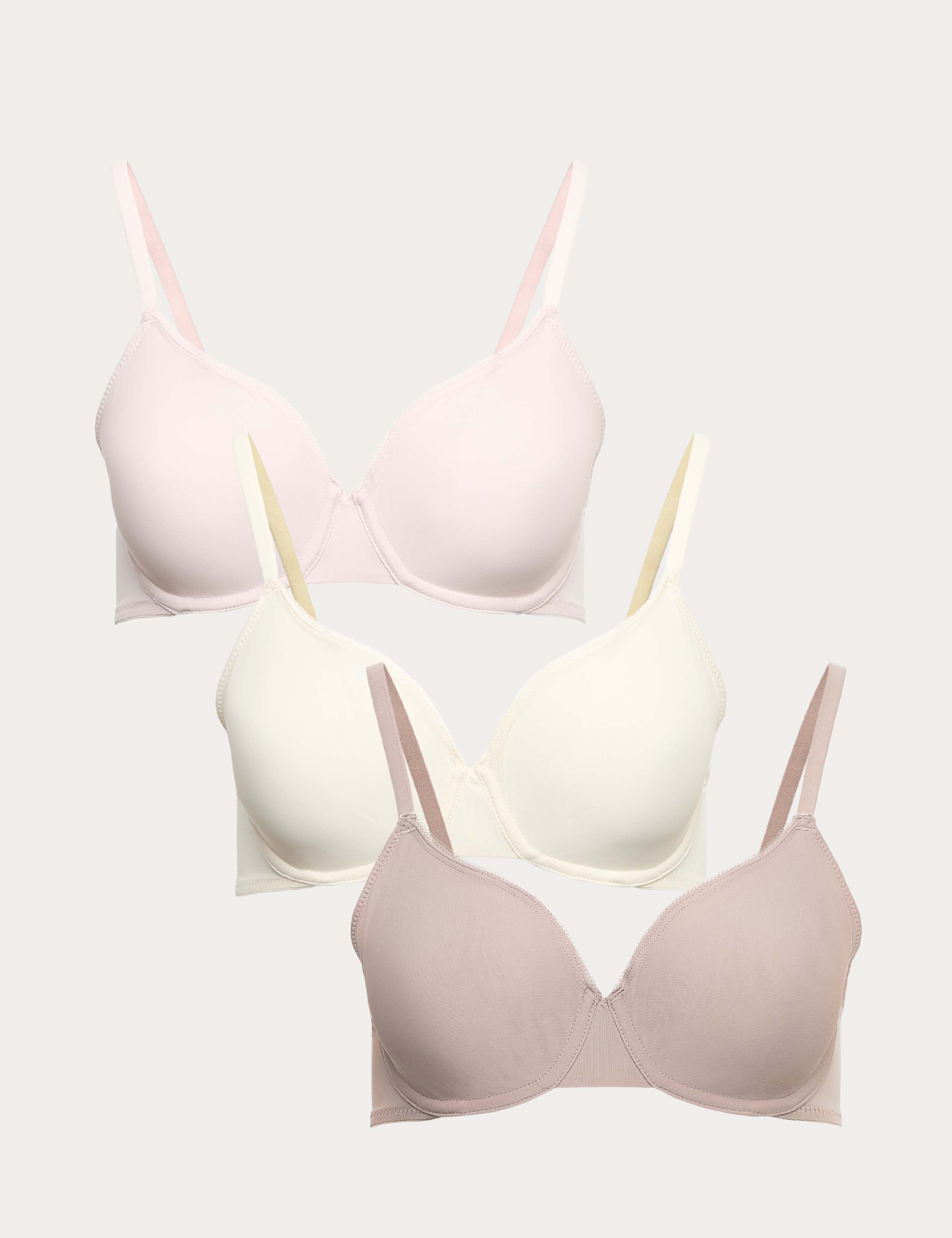3 Pack Wired Full Cup Bras (A-E)