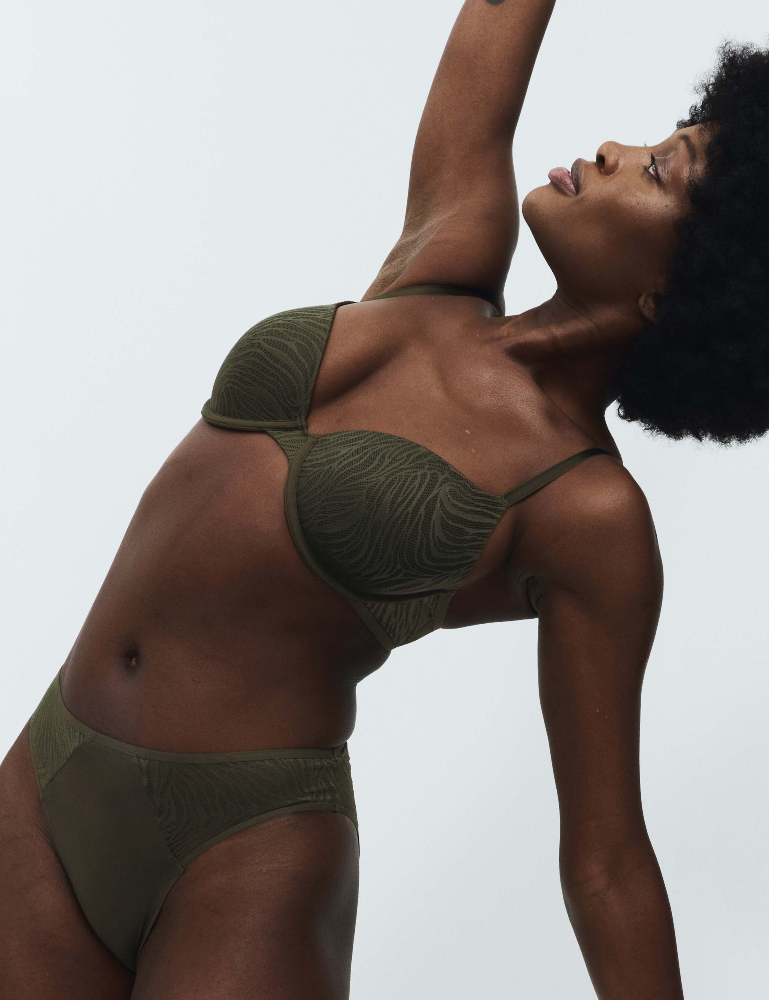 Body Lace Wired Demi Cup Bra (A-E)