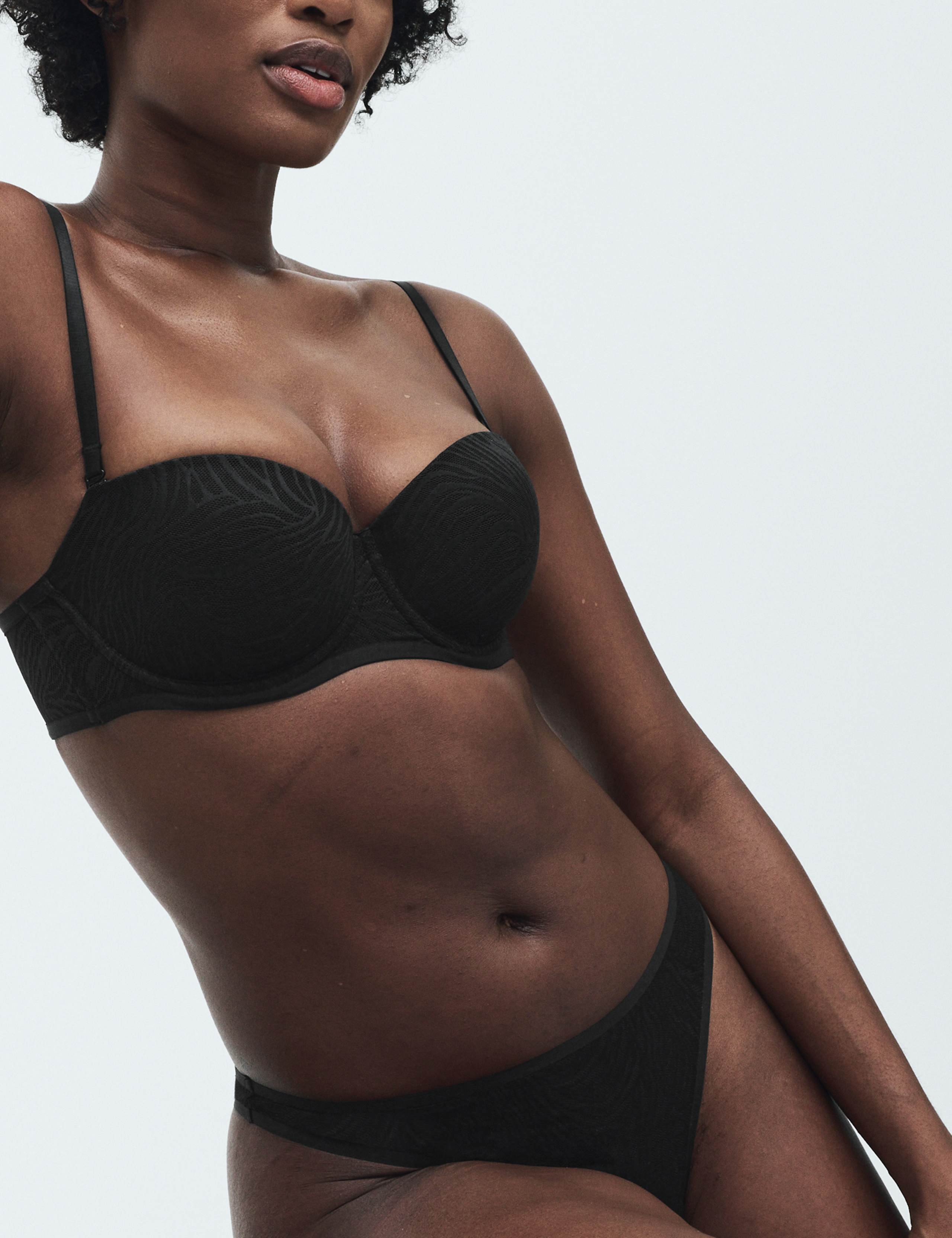 Body Lace Wired Strapless Bra (A-E)