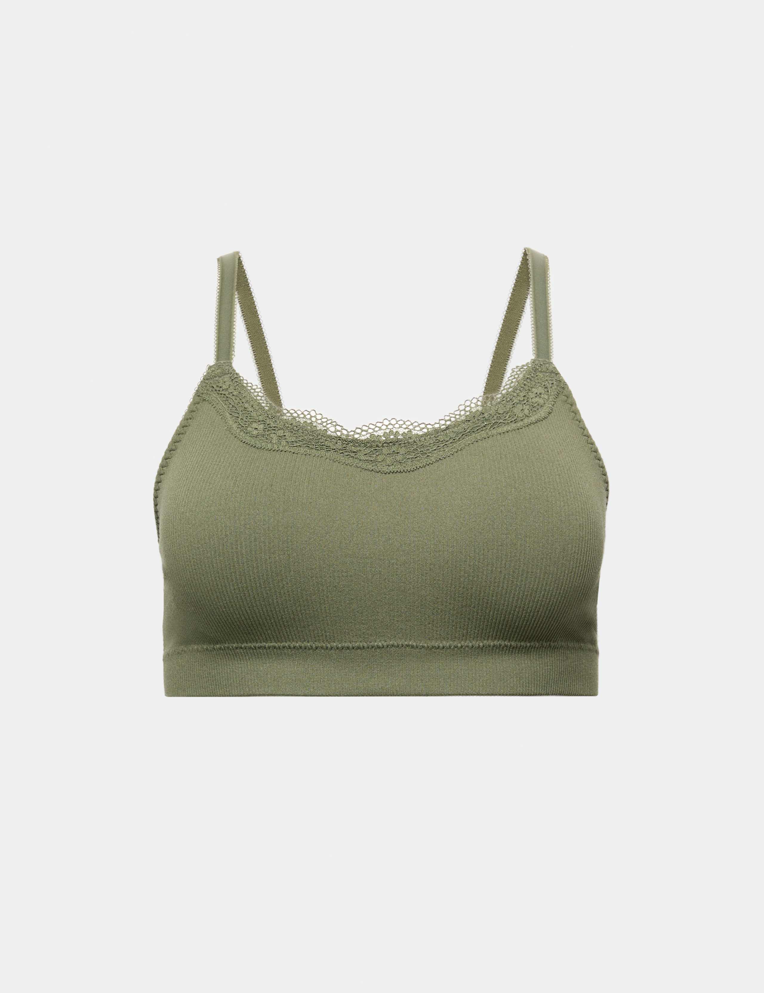 Jasmine Lace Non Wired Seamfree Crop Top Set 1 of 6