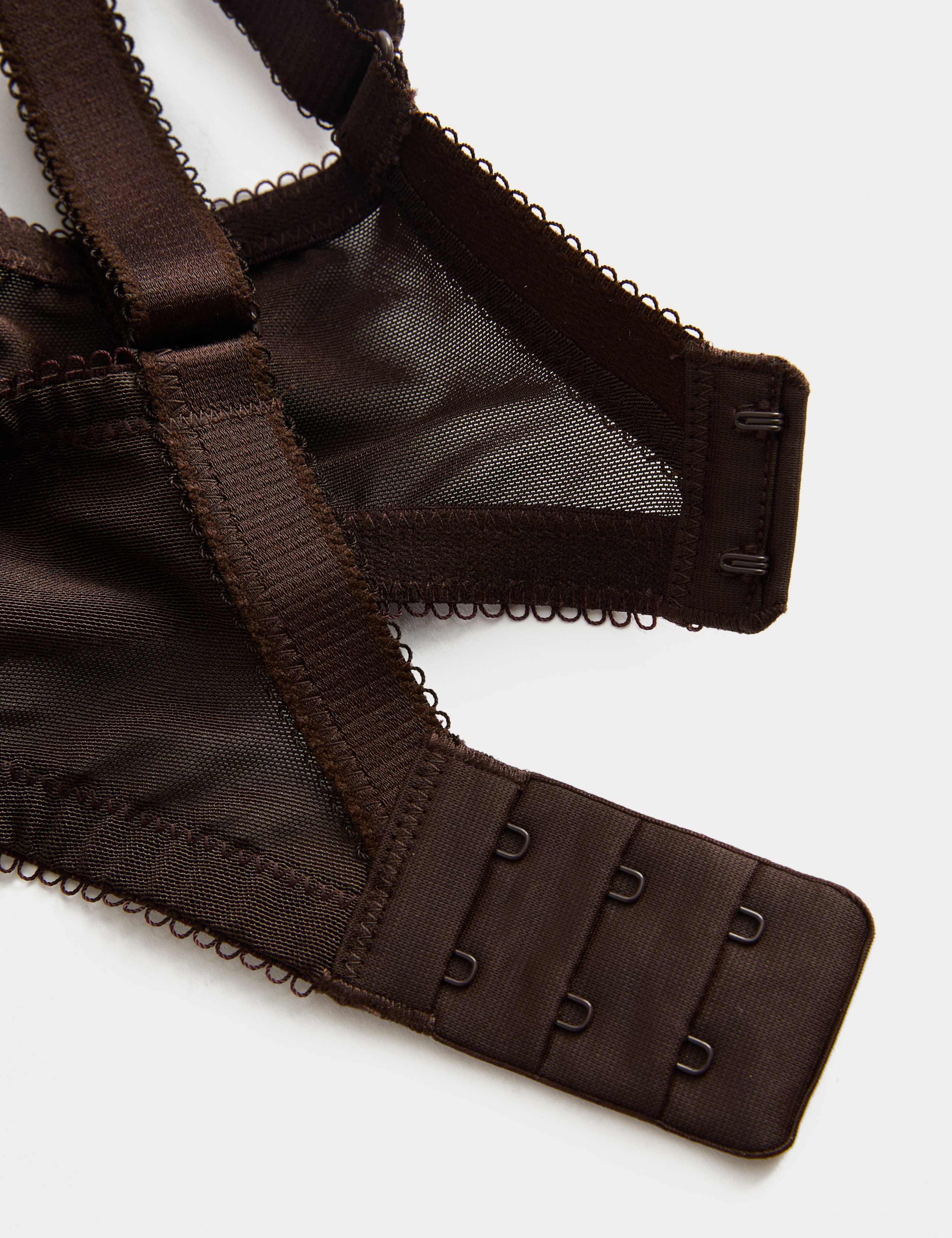 Jasmine Lace Printed Wired Plunge Bra Set F+ 6 of 6