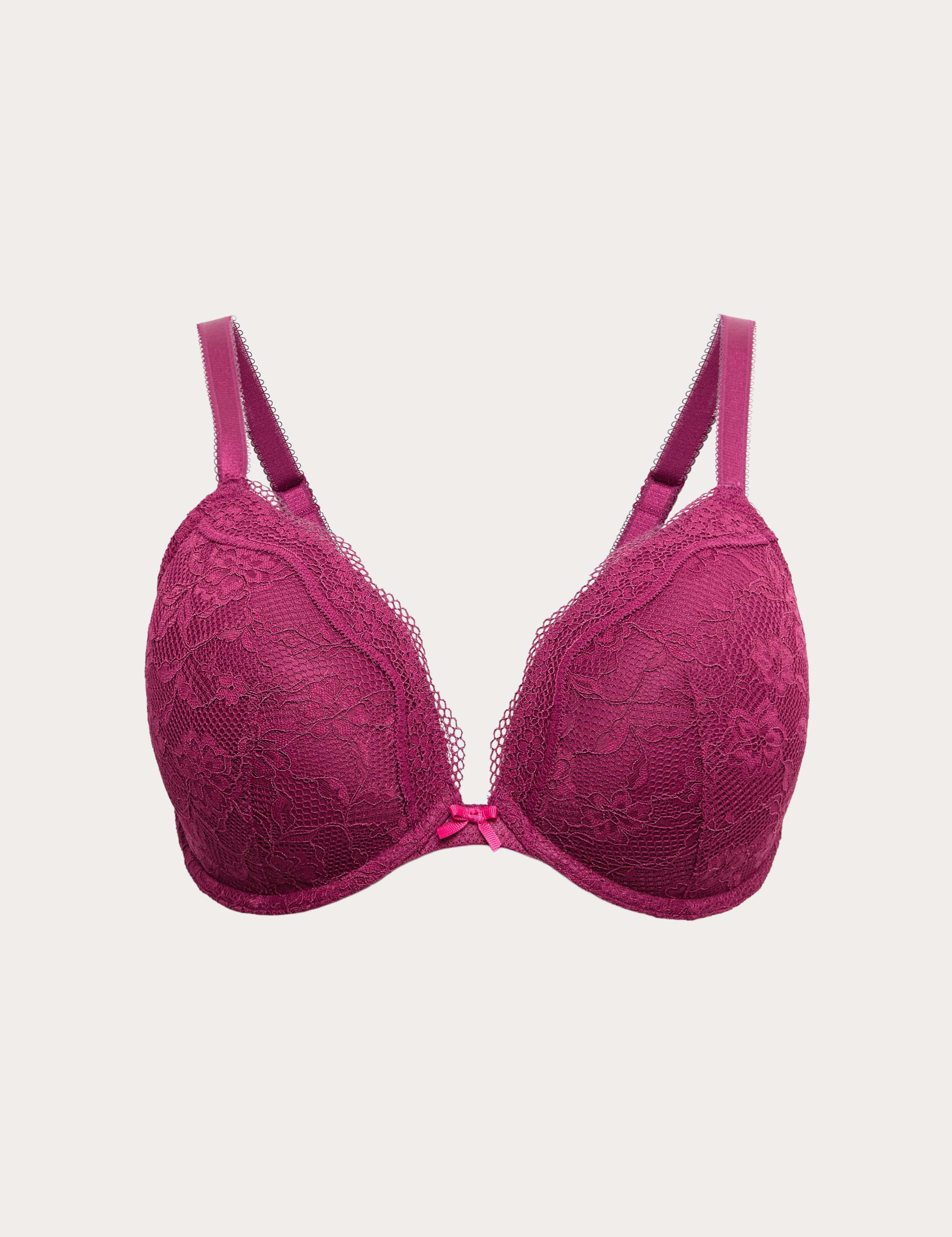 Jasmine Lace Wired Plunge Bra F-H