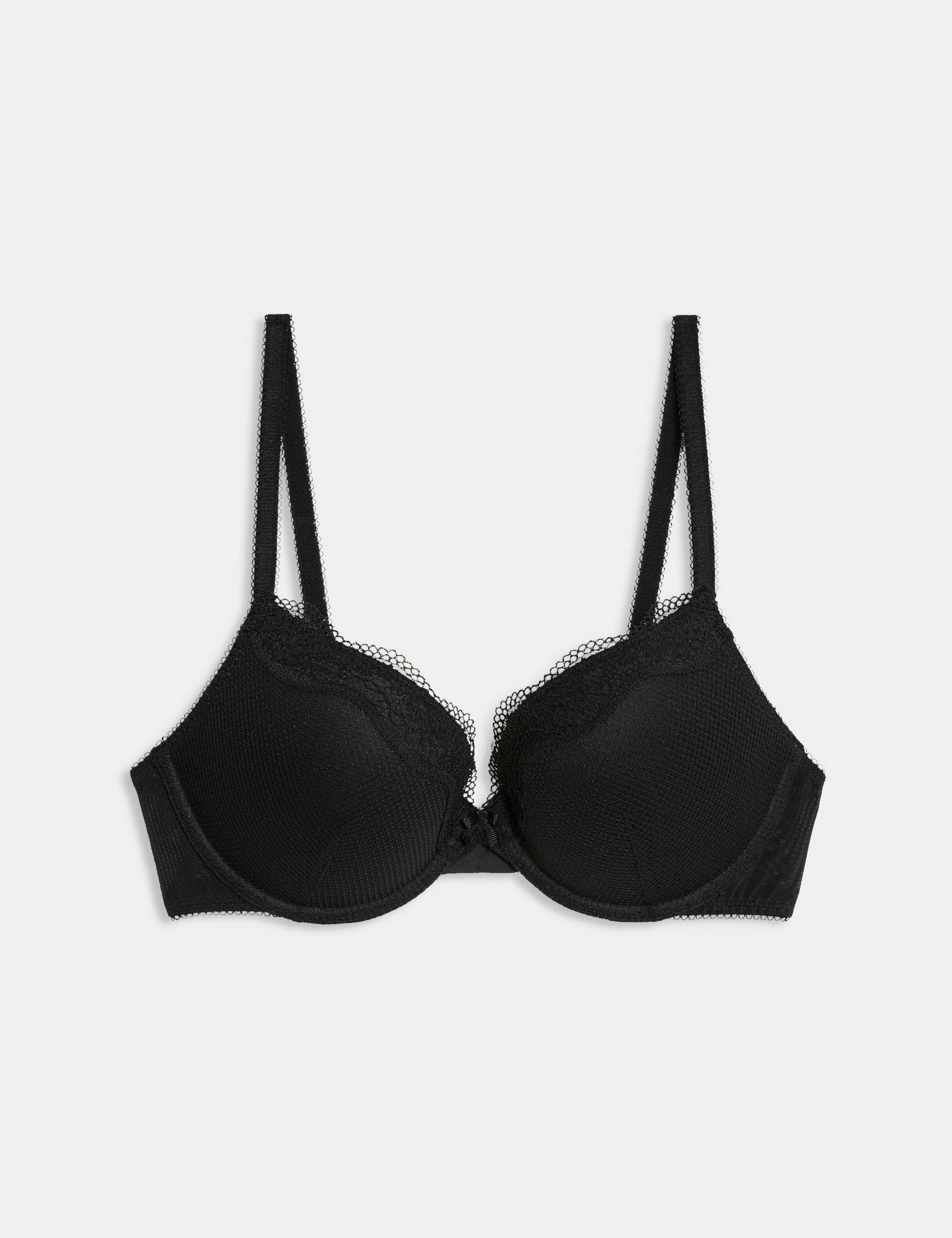 Jasmine Lace Wired Push Up Plunge Bra (A-E)