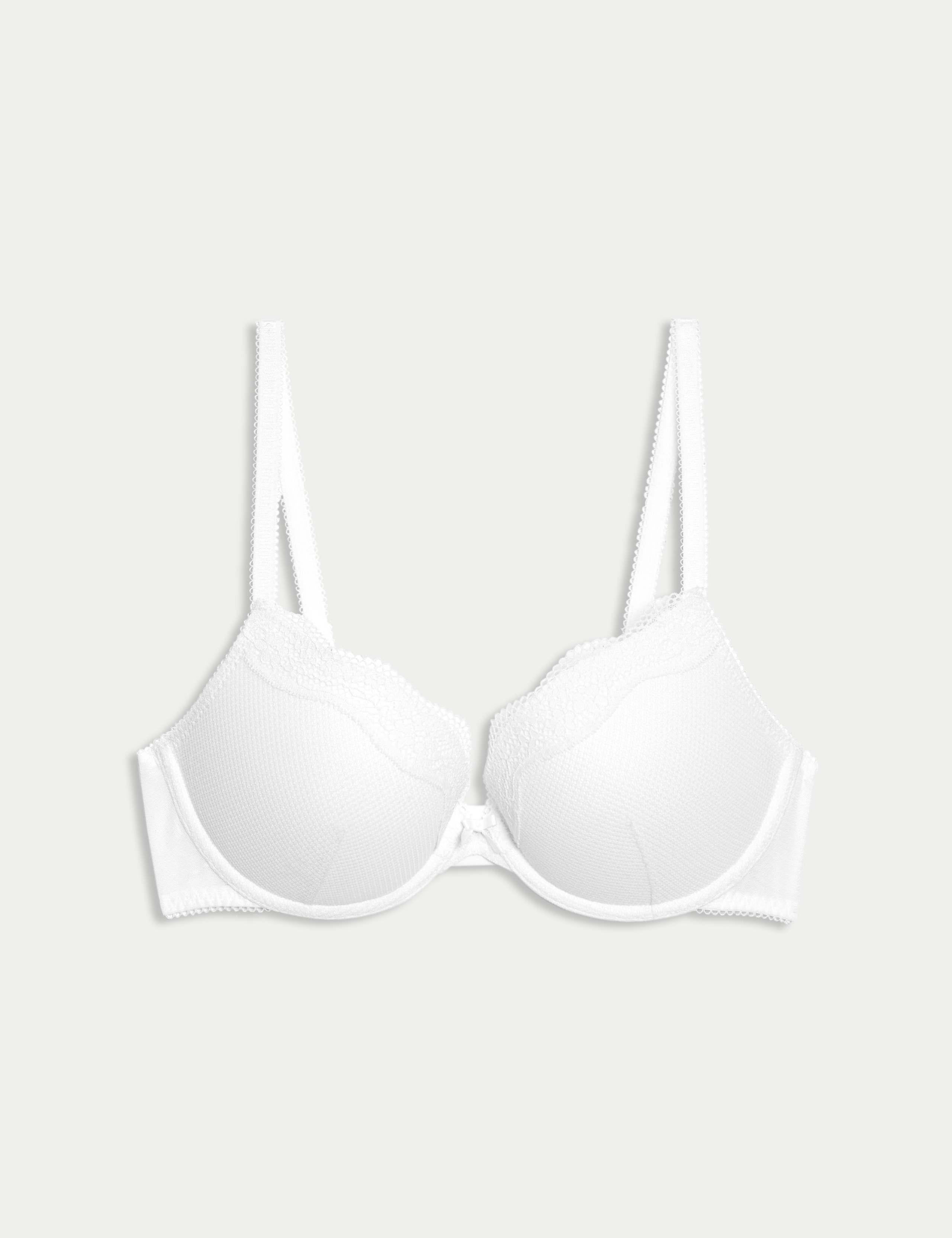 Jasmine Lace Wired Push Up Plunge Bra (A-E)