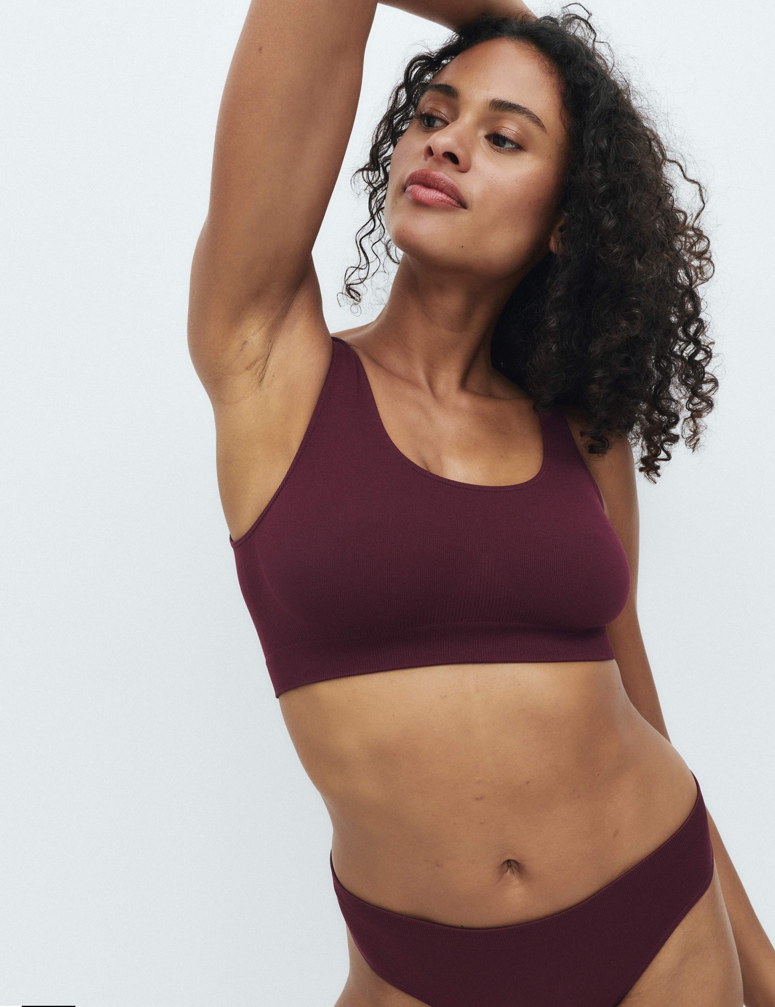 3pk Seamless Non Wired Crop Tops
