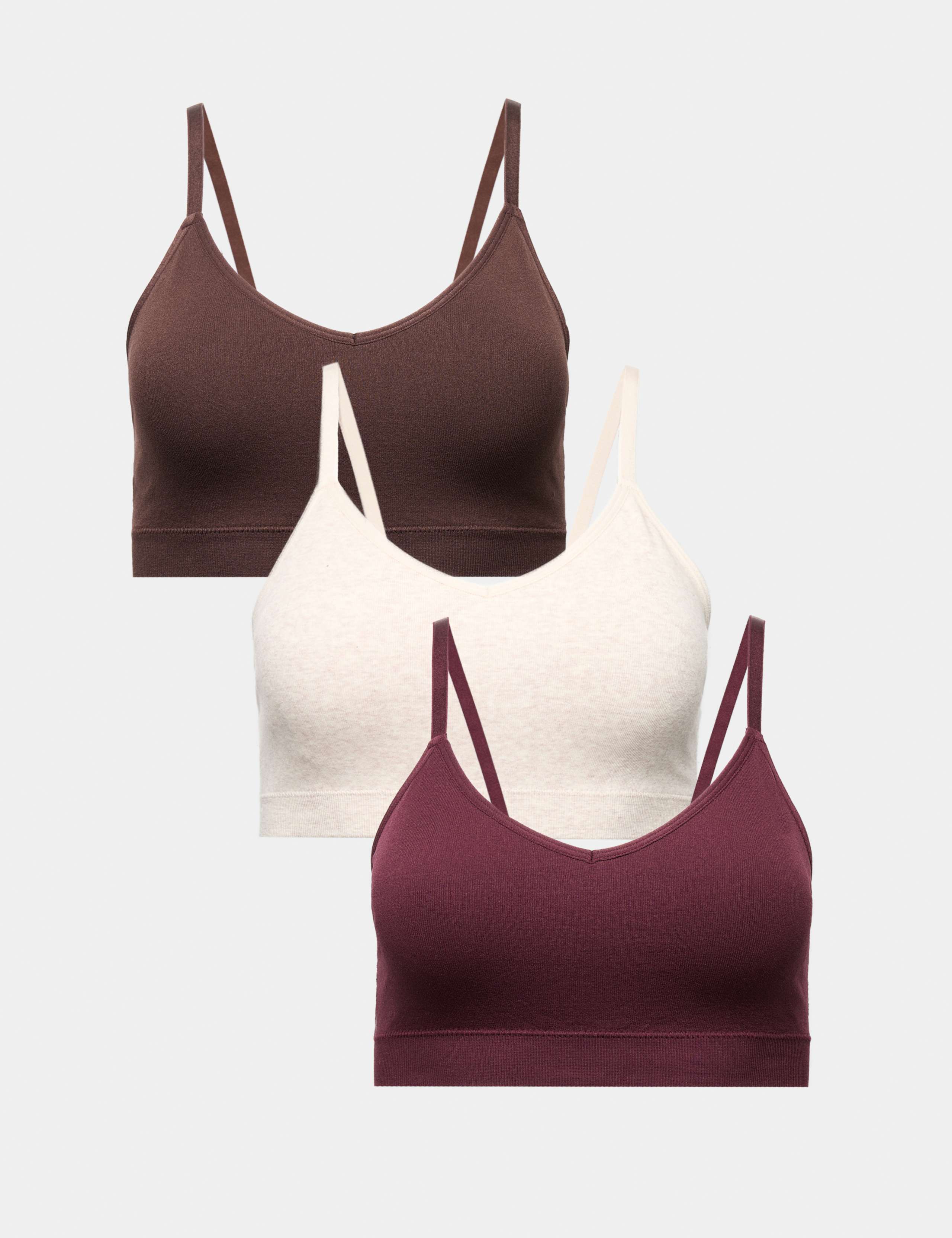 3pk Seamless Non Wired Bralettes