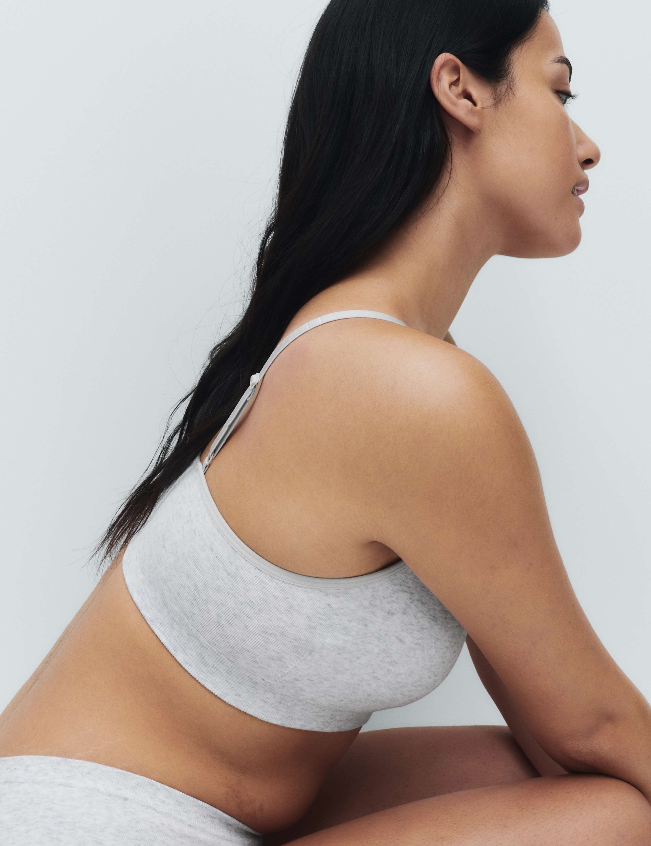 3pk Seamless Non Wired Bralettes Set 1 of 6