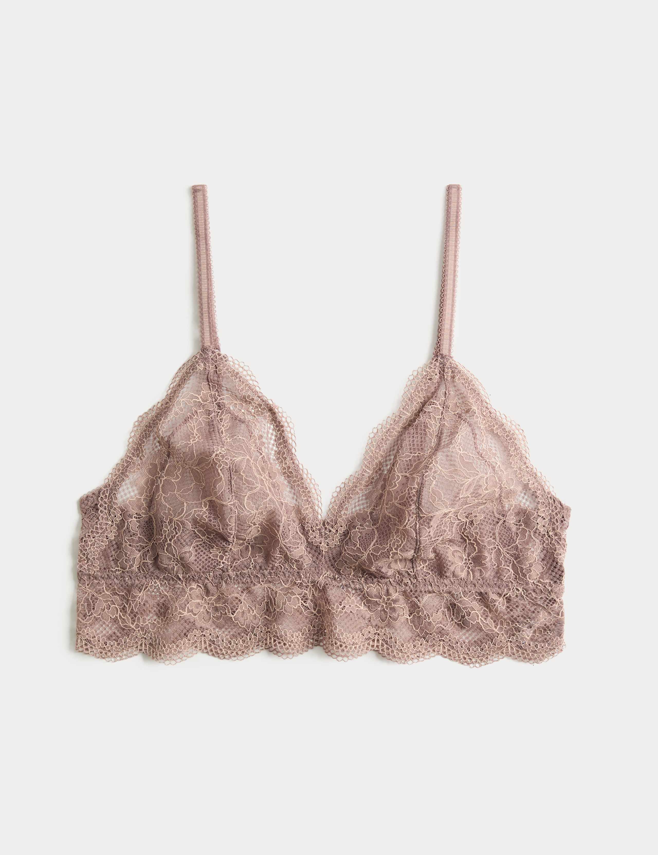 Jasmine Lace Non Wired Longline Bralette Set A-E 1 of 6