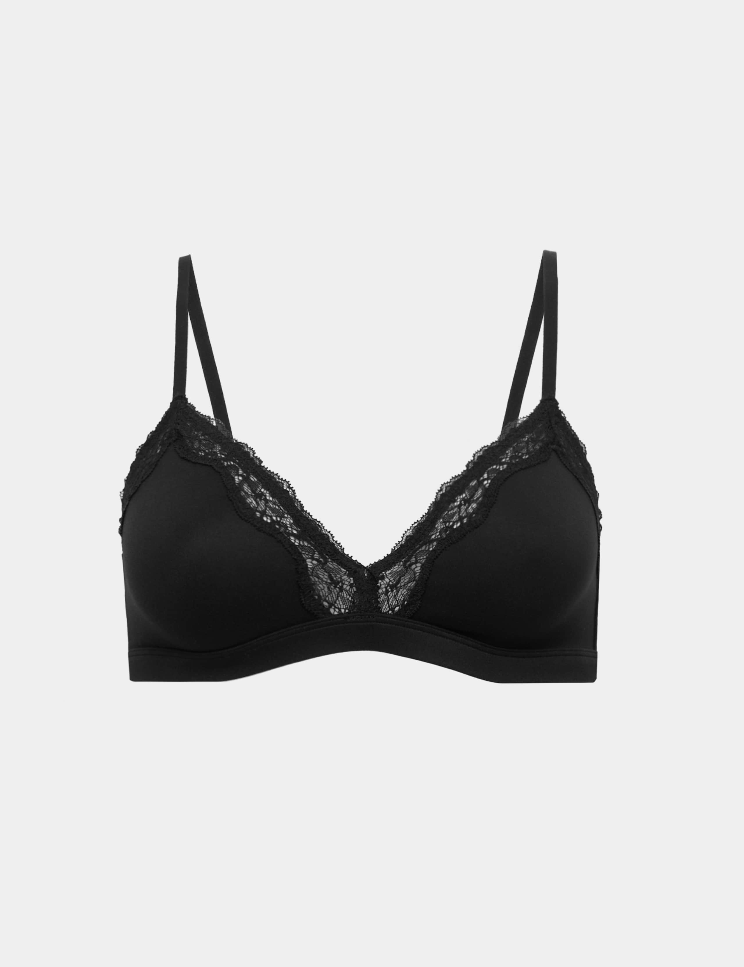 Body Soft Lace Trim Non Wired Bralette A-E