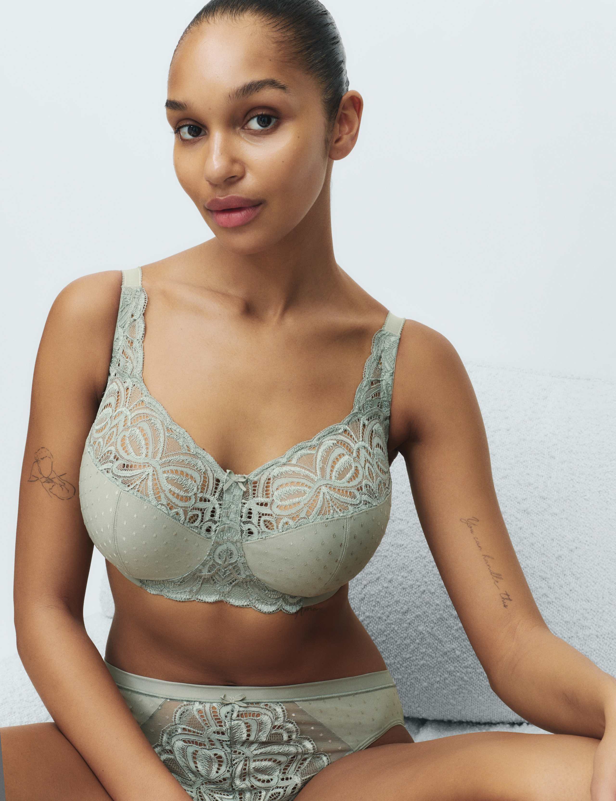 Amelia Lace Non Wired Total Support Bra B-H