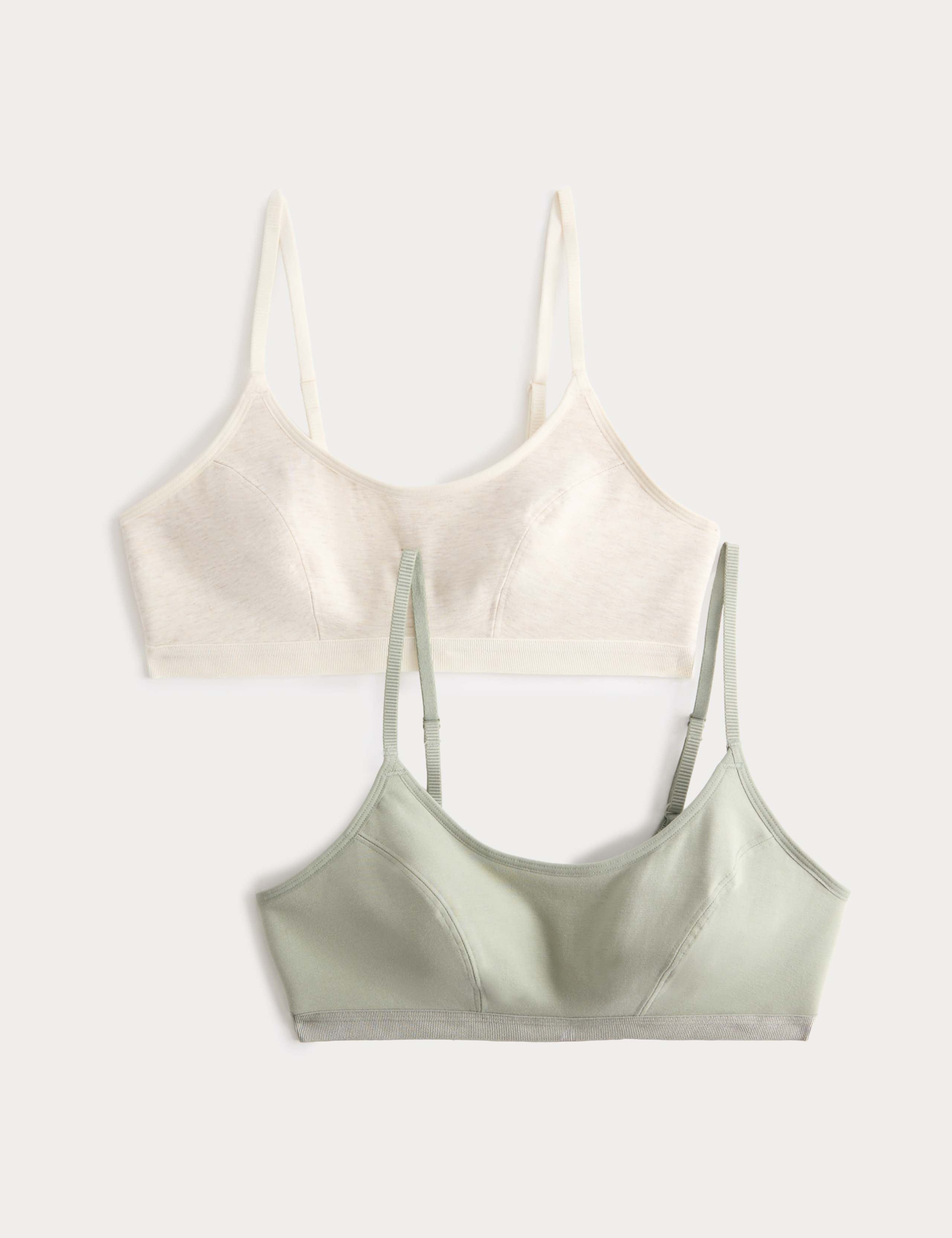 2pk Cotton First Bra Crop Tops