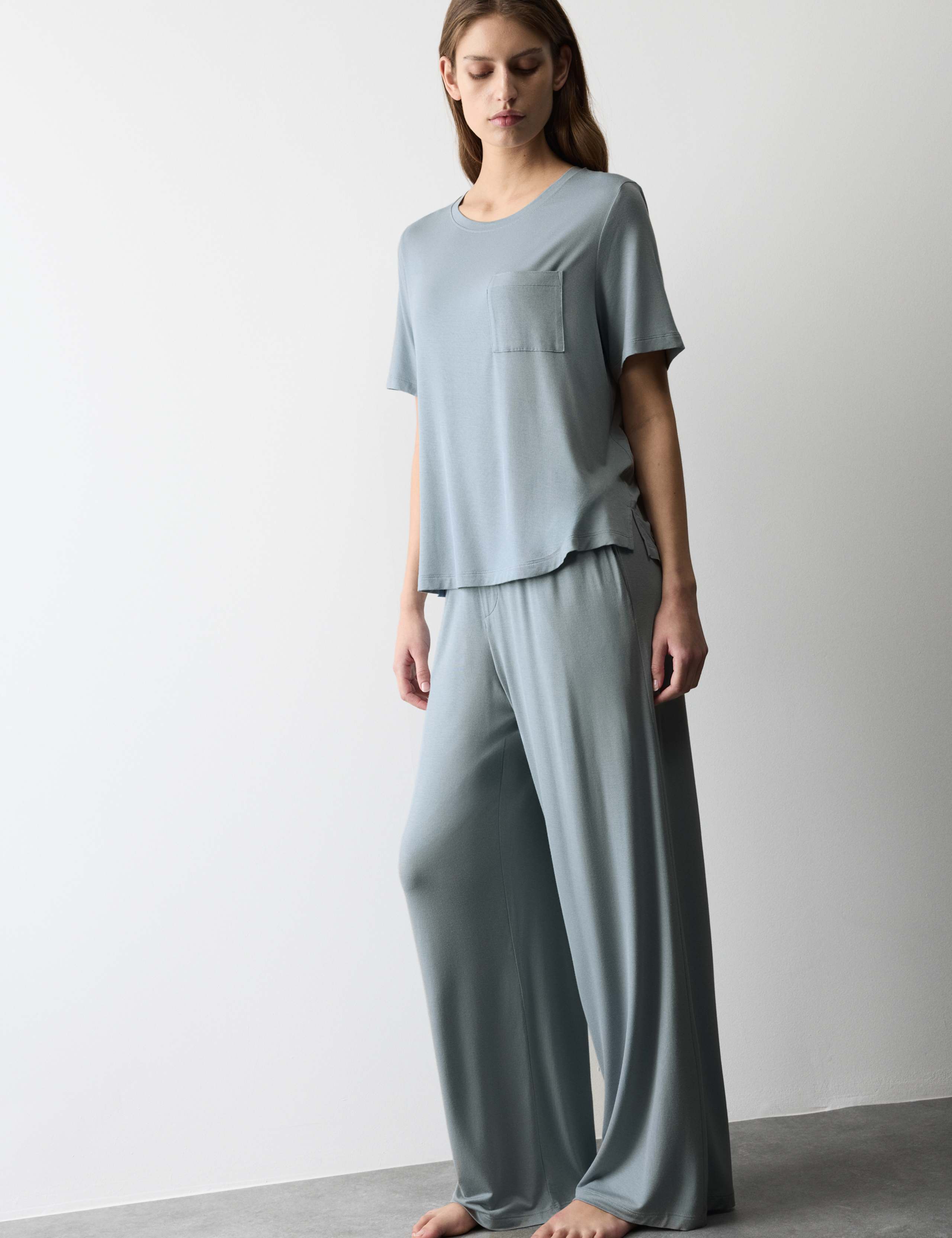 Jersey Wide Leg Pyjama Bottoms