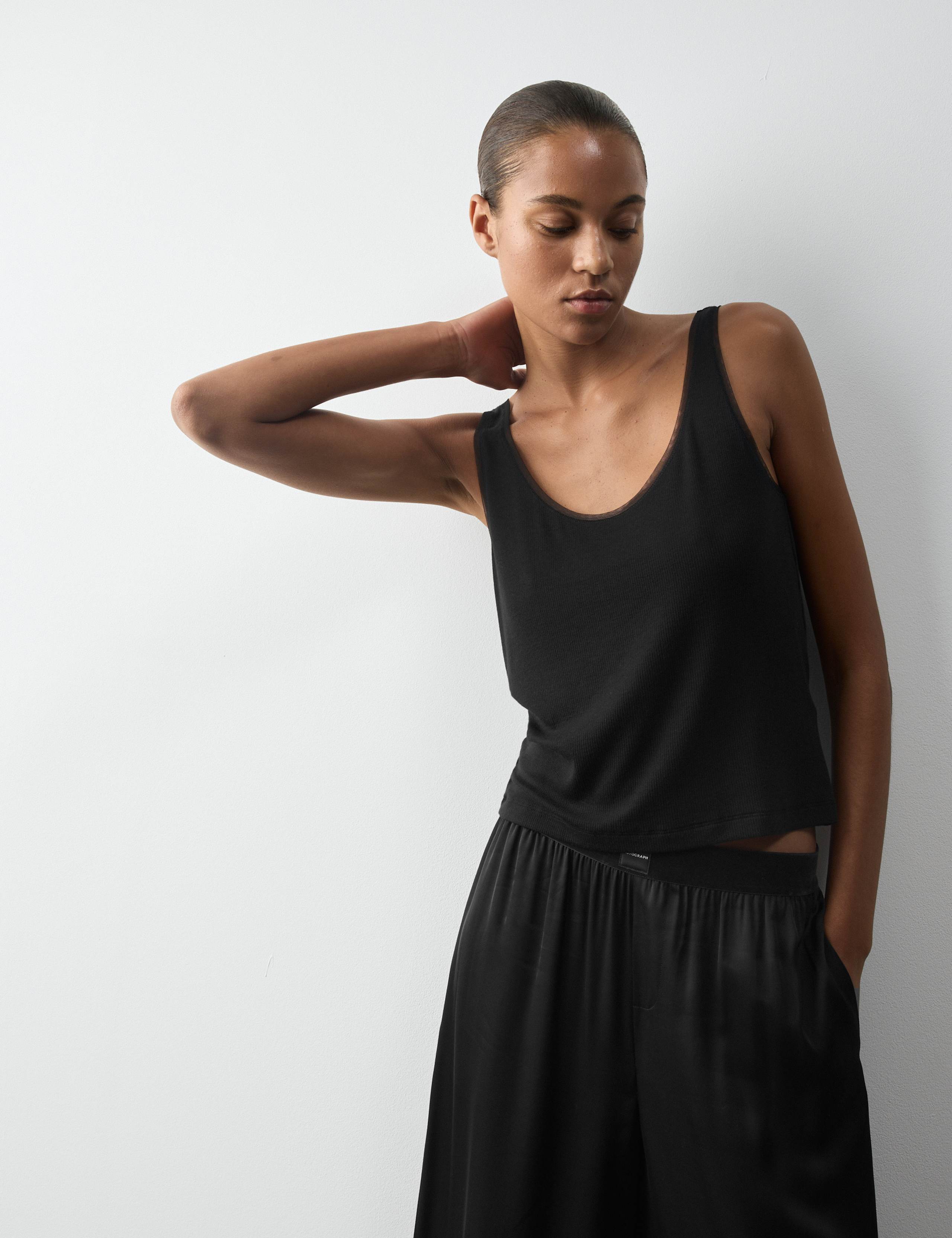 Modal Rich Ribbed Cami Pyjama Top