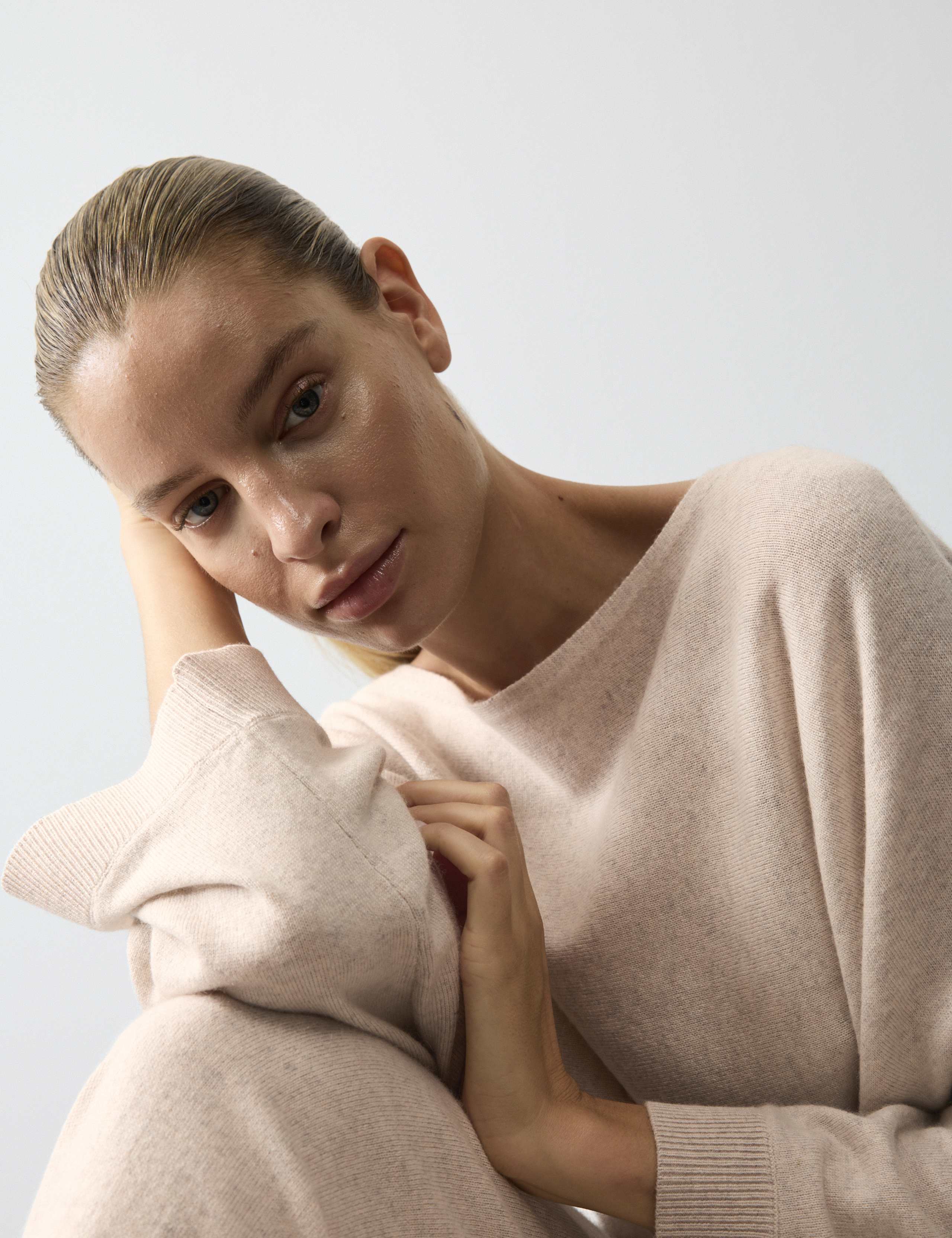 Merino Wool Blend Pyjama Top with Cashmere