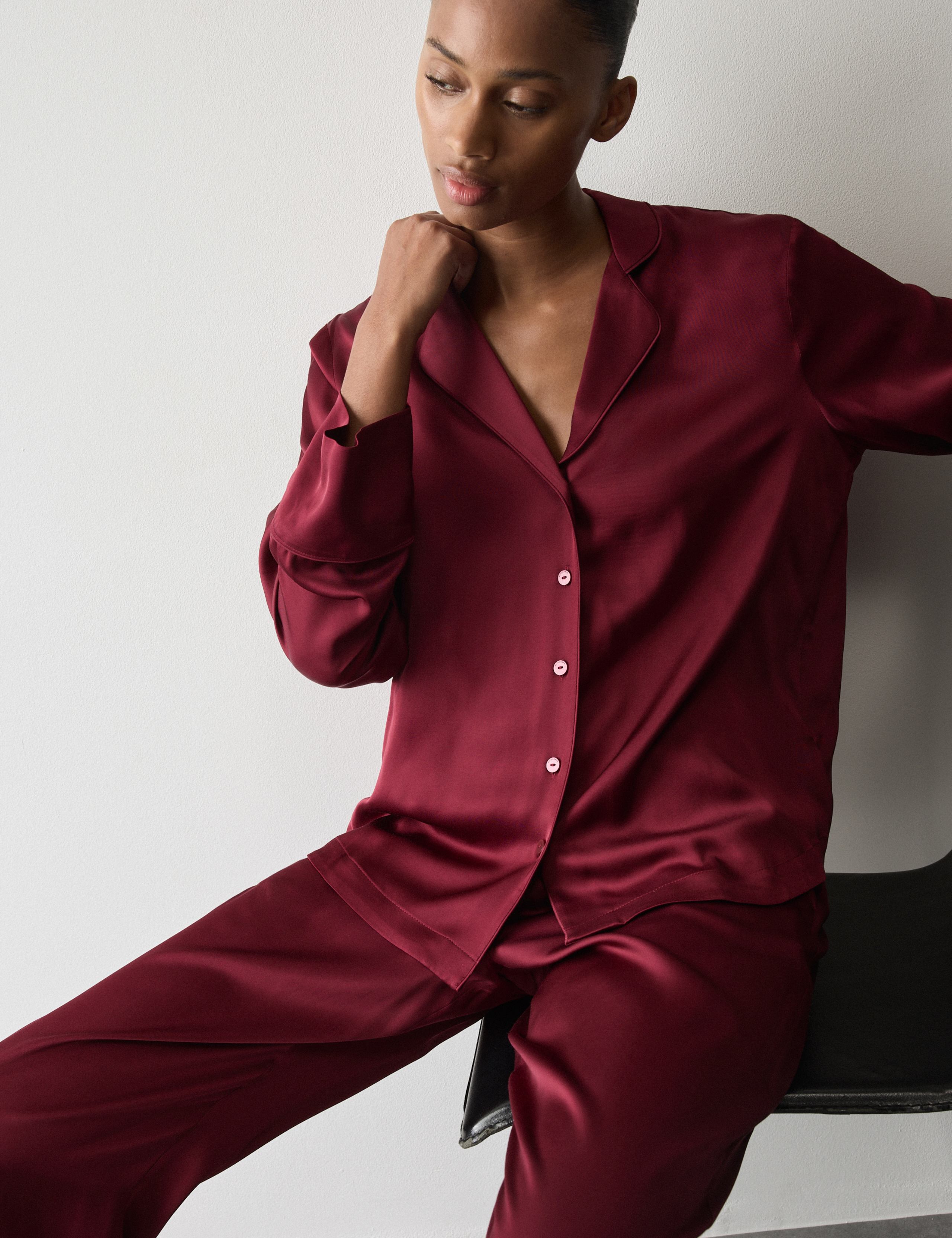 Premium Satin Revere Pyjama Set