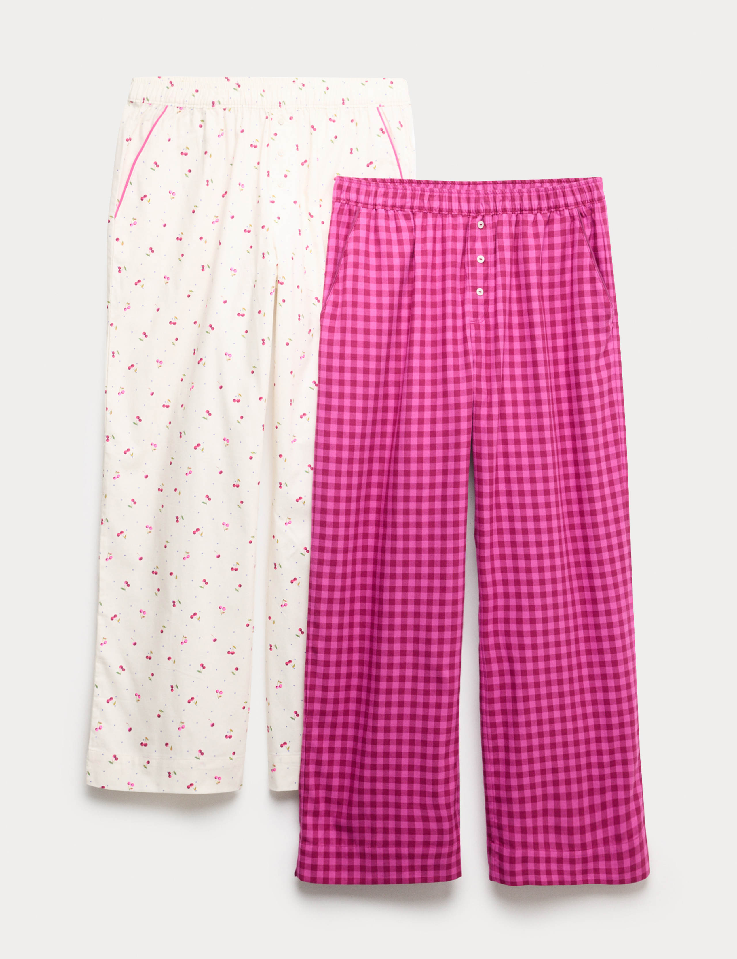 2pk Pure Cotton Printed Pyjama Bottoms
