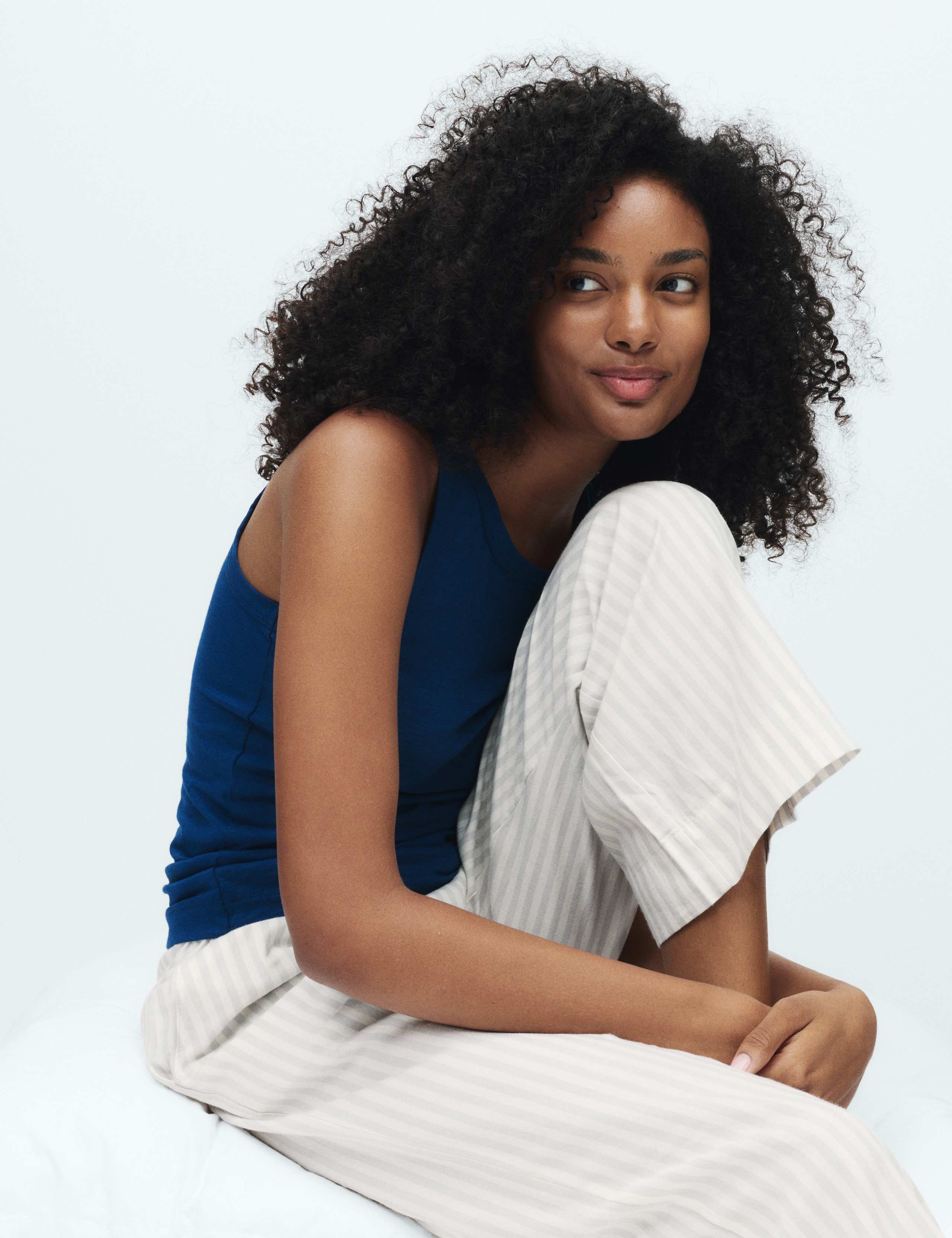 2pk Pure Cotton Striped Pyjama Bottoms
